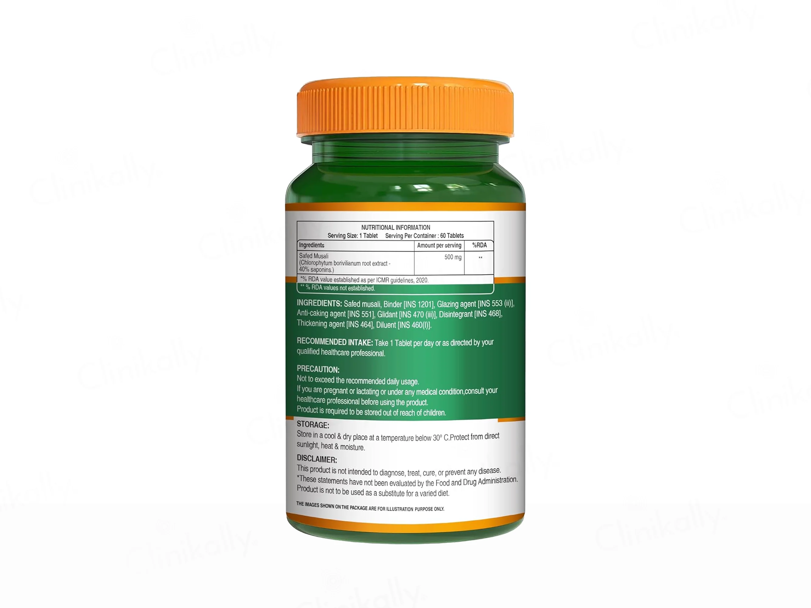Pure Nutrition Safed Musli 500mg Veg Tablet - Image 6