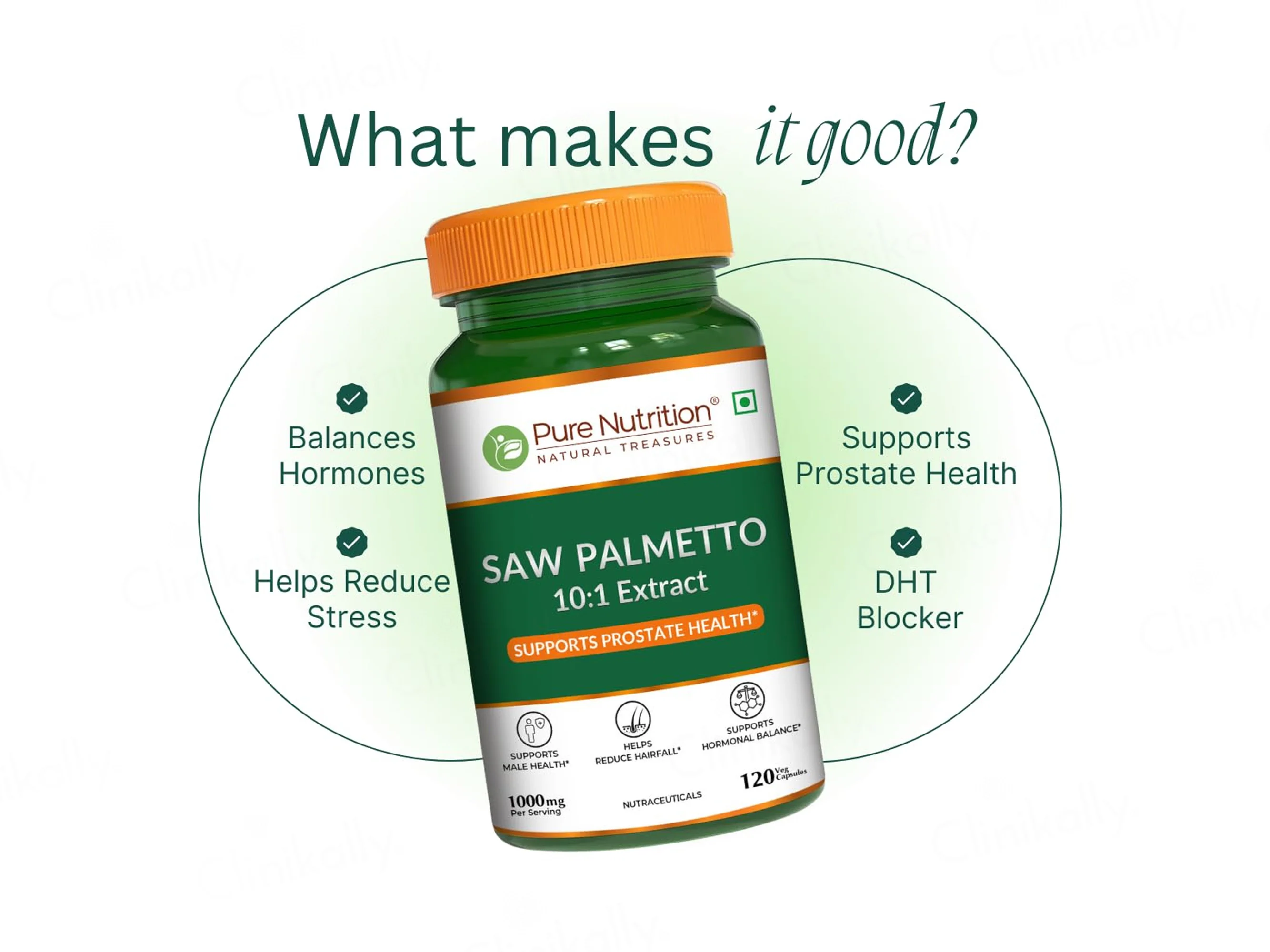 Pure Nutrition Saw Palmetto 1000mg Veg Capsule - Image 9