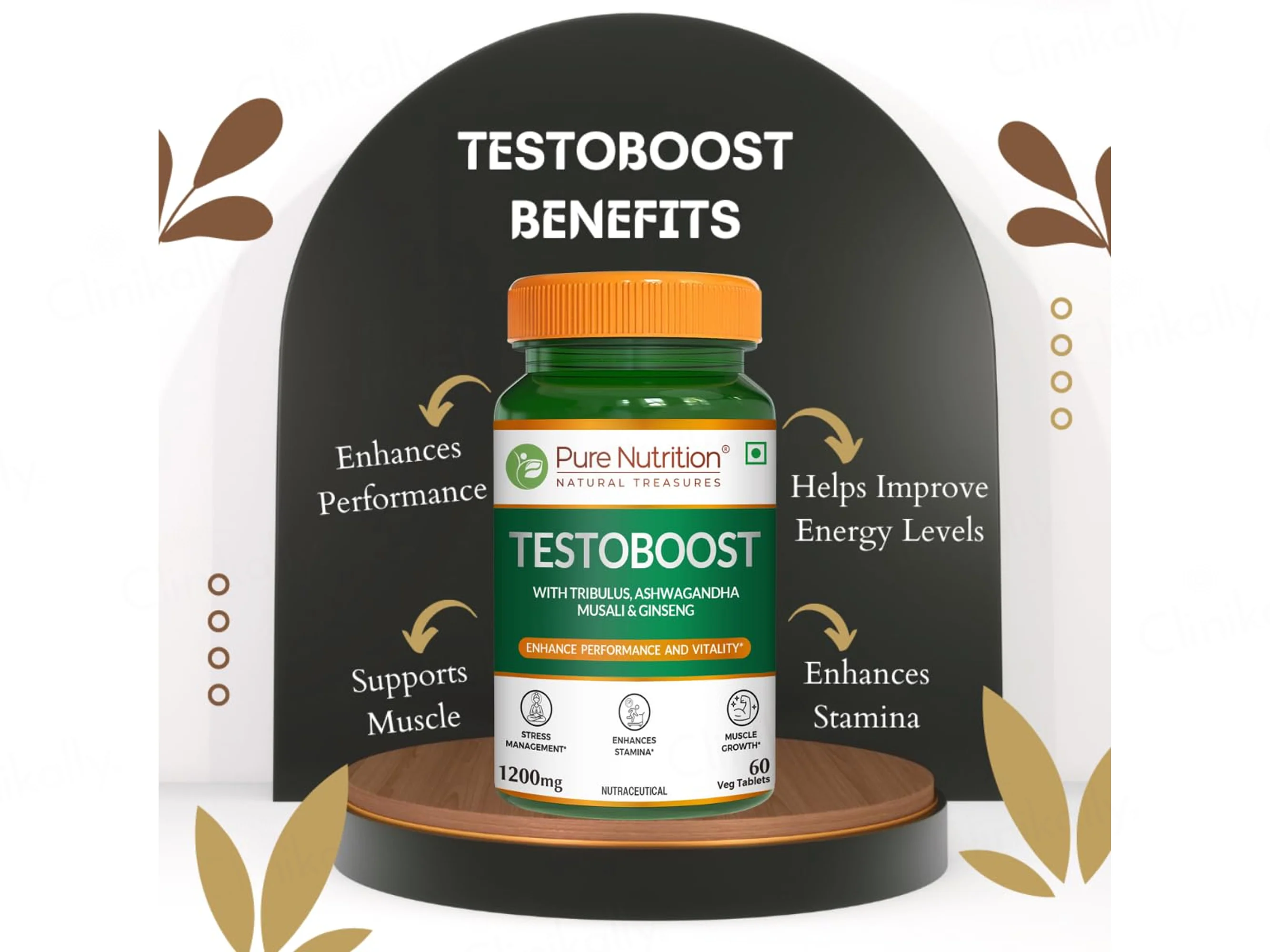 Pure Nutrition Testoboost 1200mg Veg Tablet - Image 2