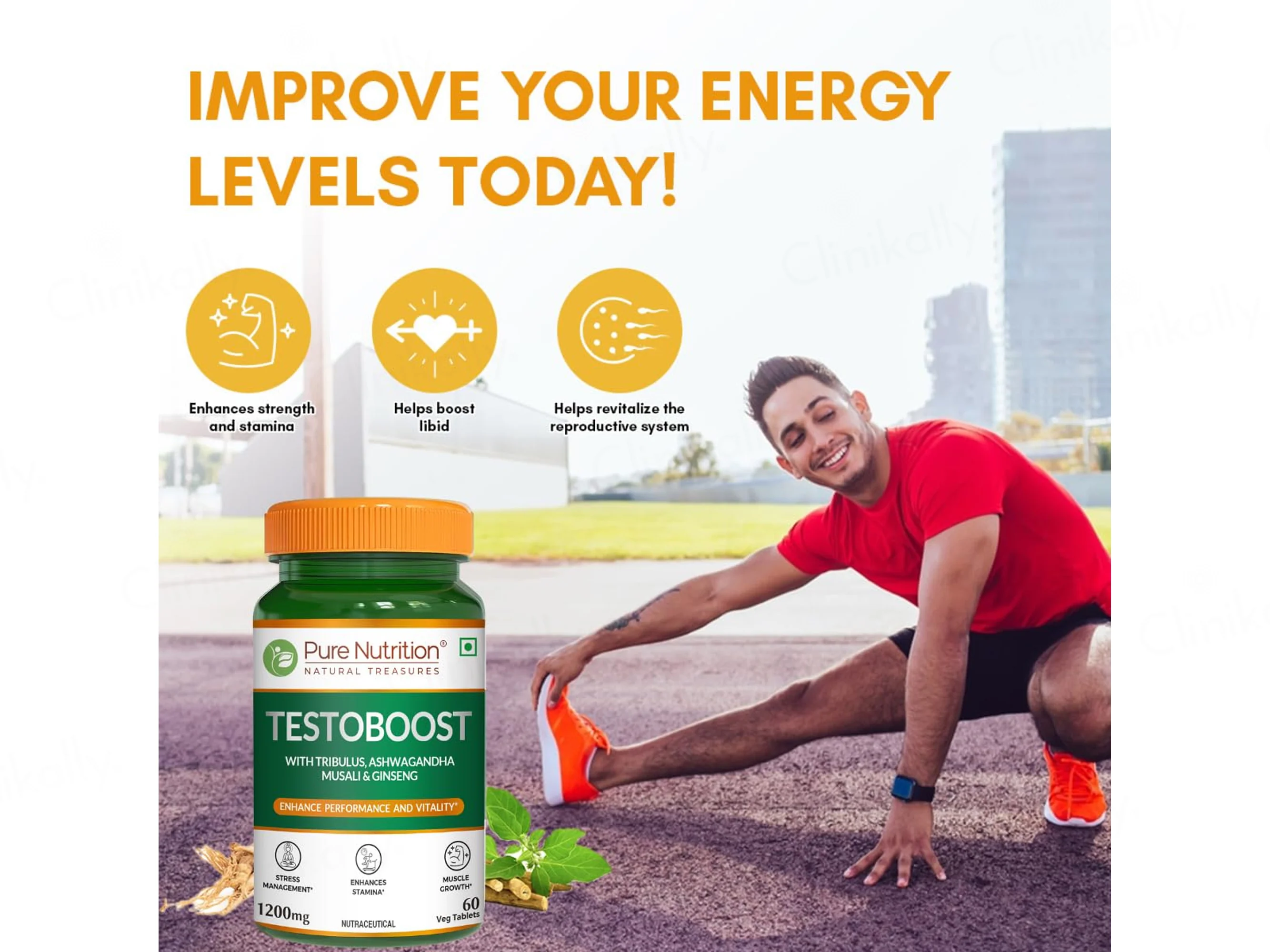 Pure Nutrition Testoboost 1200mg Veg Tablet - Image 3
