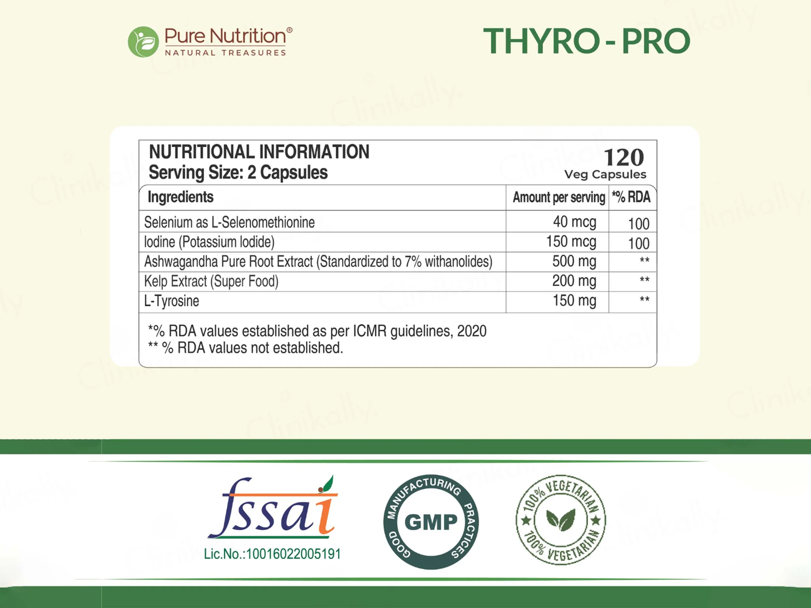 Pure Nutrition Thyro-Pro 850mg Veg Capsule - Image 2