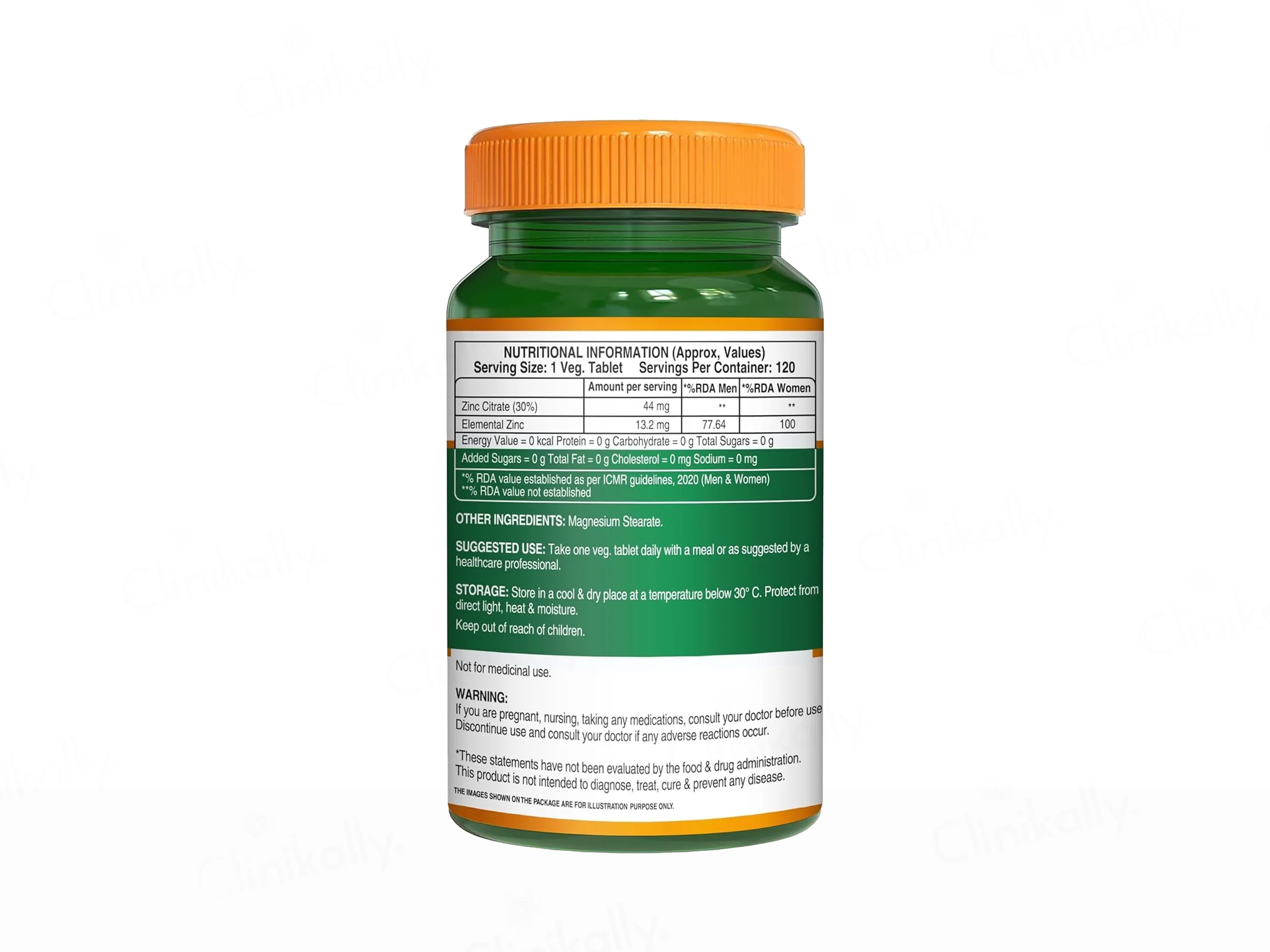 Pure Nutrition Zinc Citrate Plus 44mg Veg Capsule - Image 6