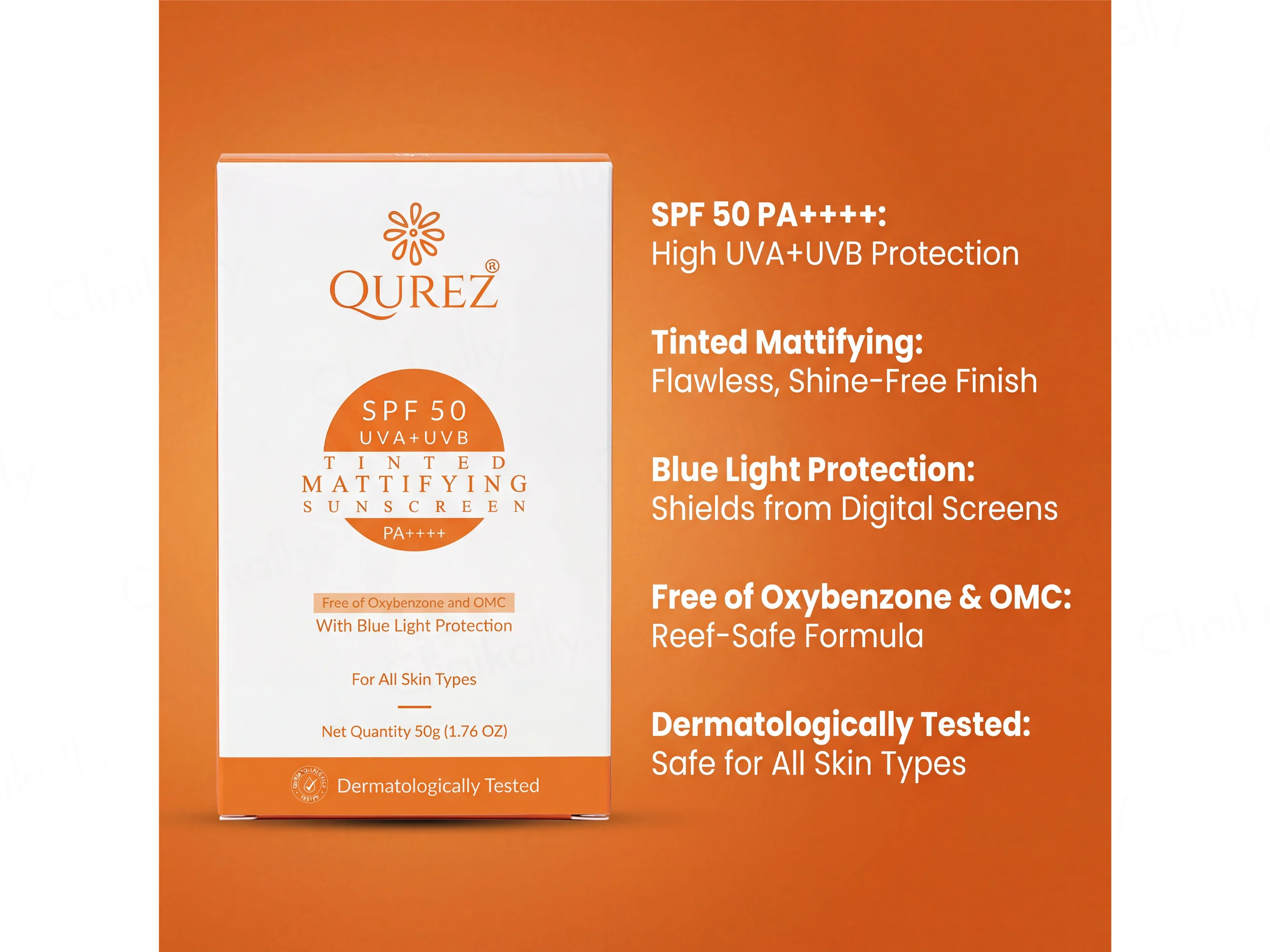 Qurez Tinted Mattifying Sunscreen SPF 50 PA++++ - Image 2