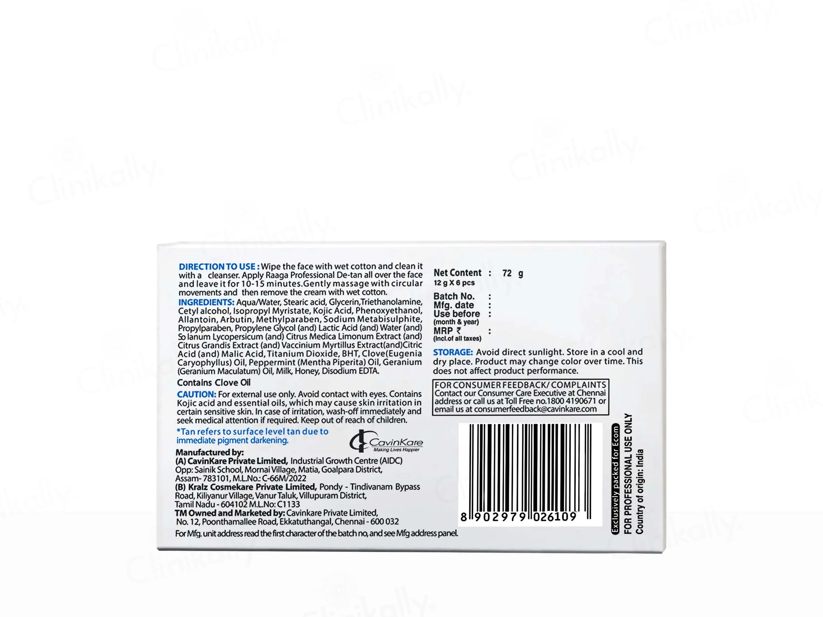Raaga Professional De-Tan Removal Cream - Image 6