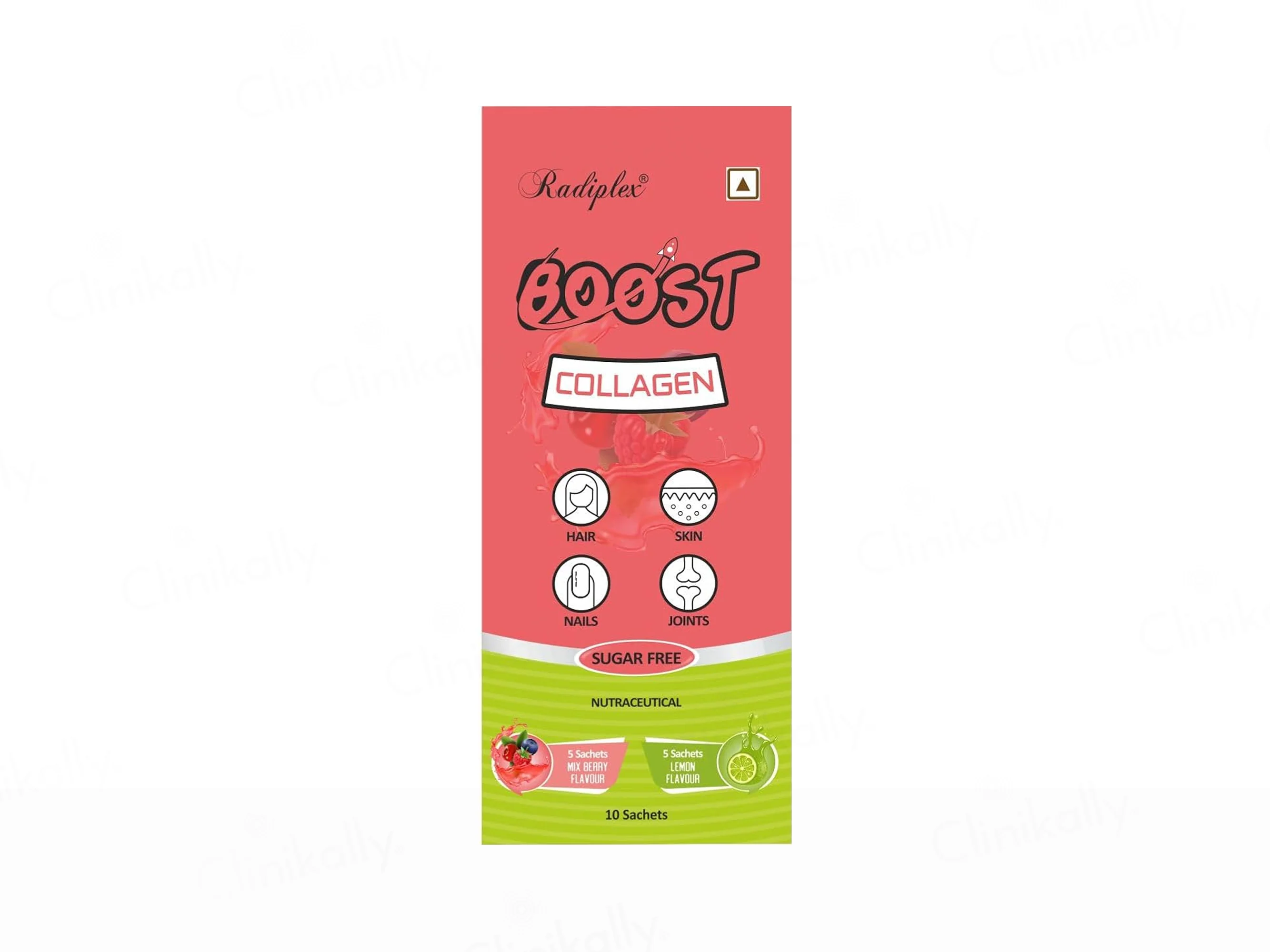Radiplex Boost Collagen Sugar Free Nutraceutical Powder - Mix Berry & Lemon Flavour - Image 2