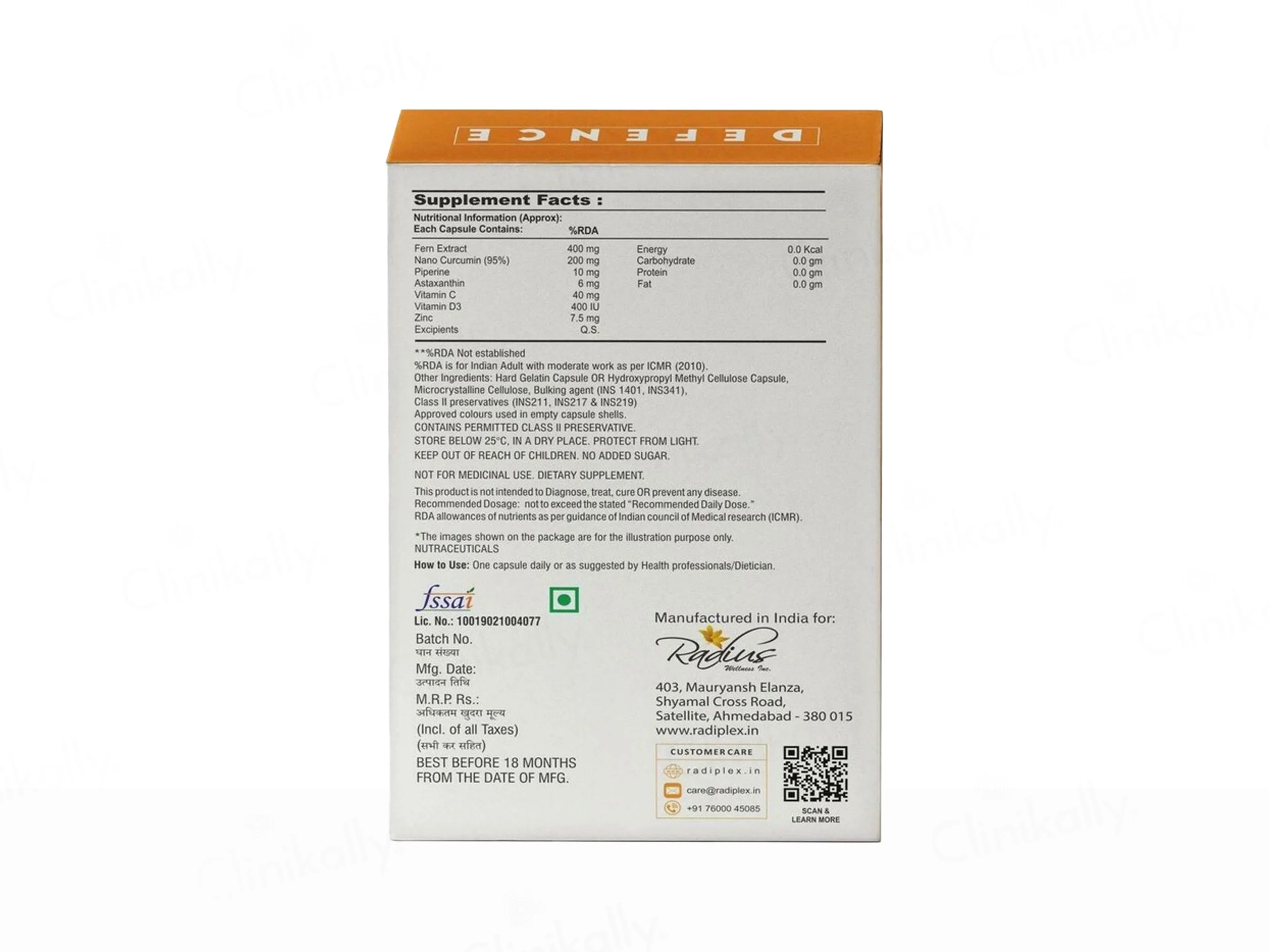 Radiplex Defence Nutraceutical Capsule - Image 2