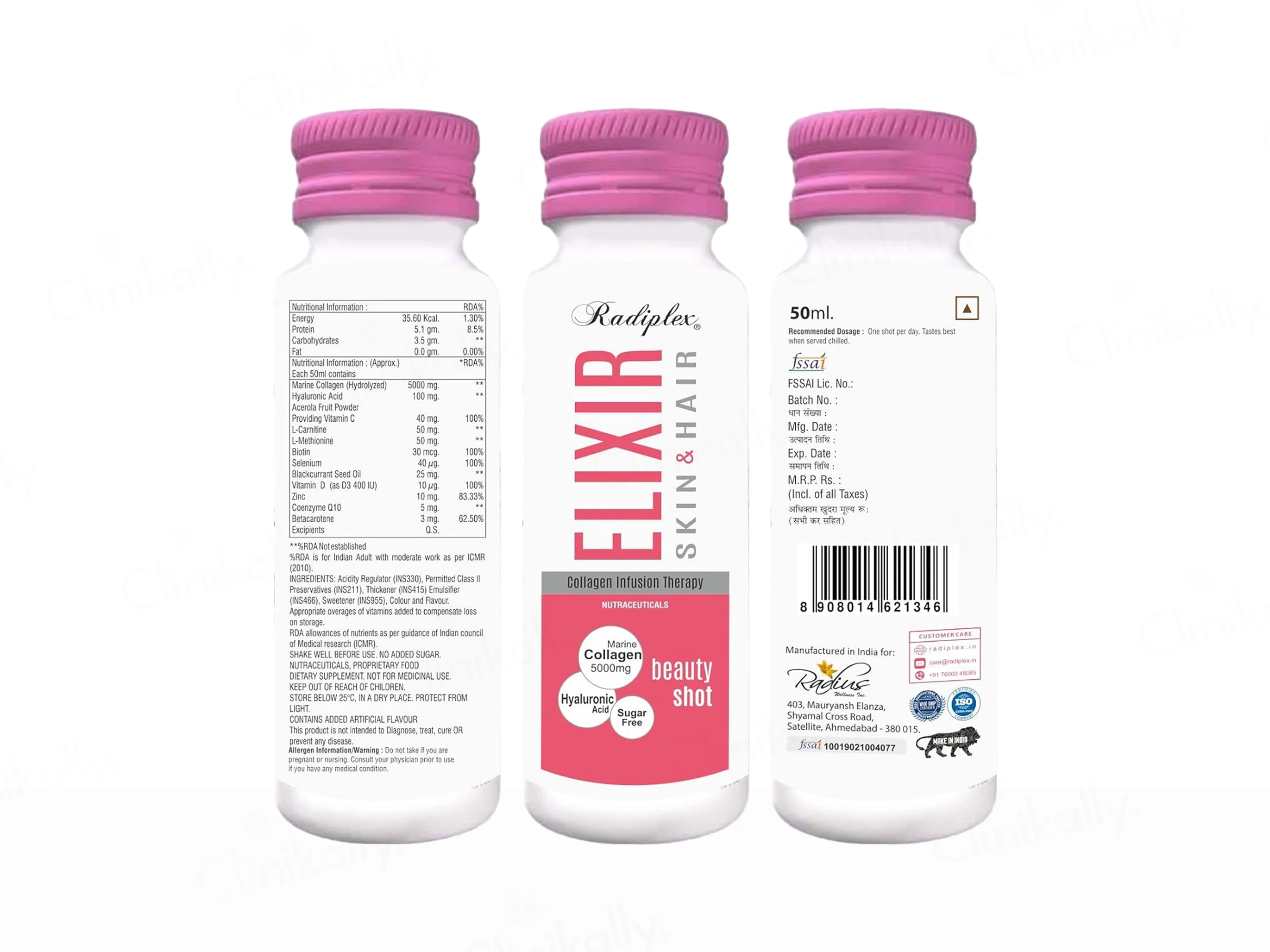 Radiplex Elixir Skin & Hair Collagen Infusion Therapy Beauty Shots - Image 2