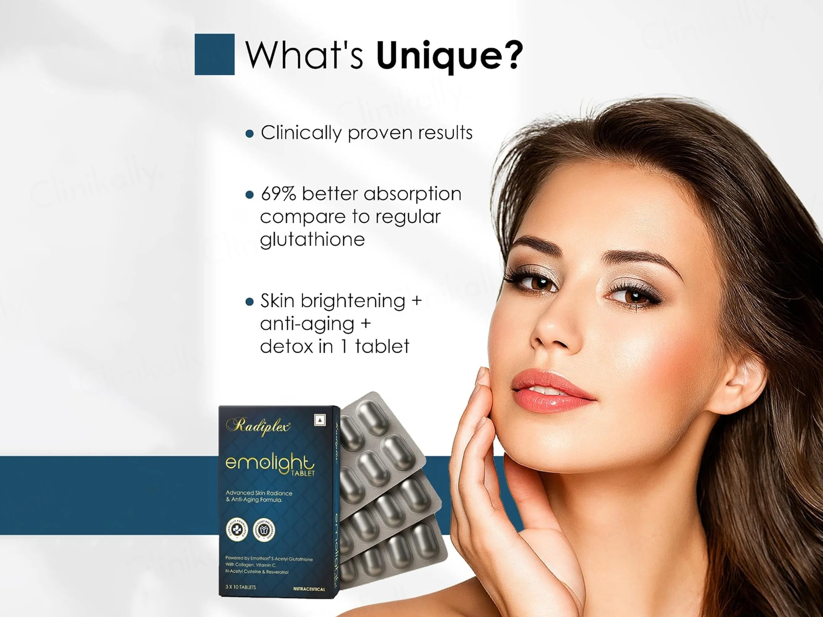 Radiplex Emolight Advanced Skin Radiance & Anti-Aging Nutraceutical Tablet - Image 6