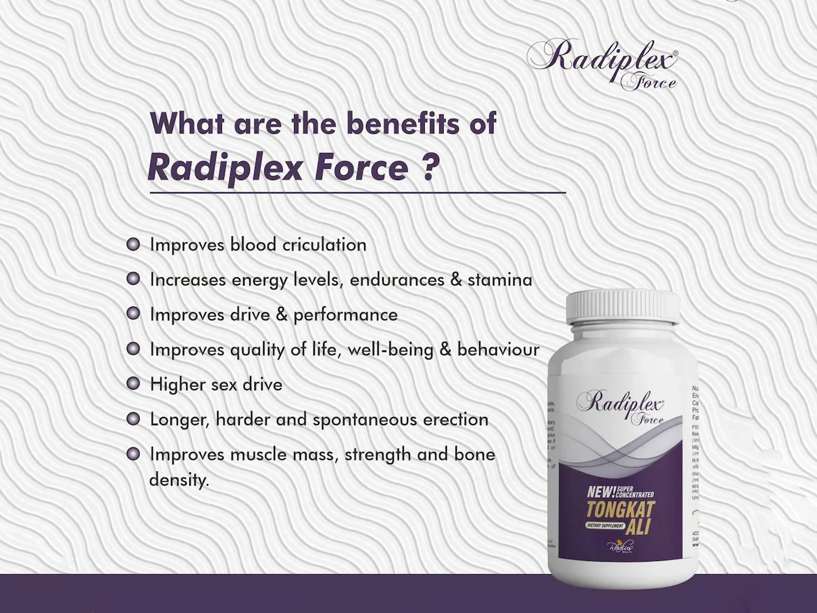 Radiplex Force Super Concentrated Tongkat Ali Nutraceutical Capsule - Image 4