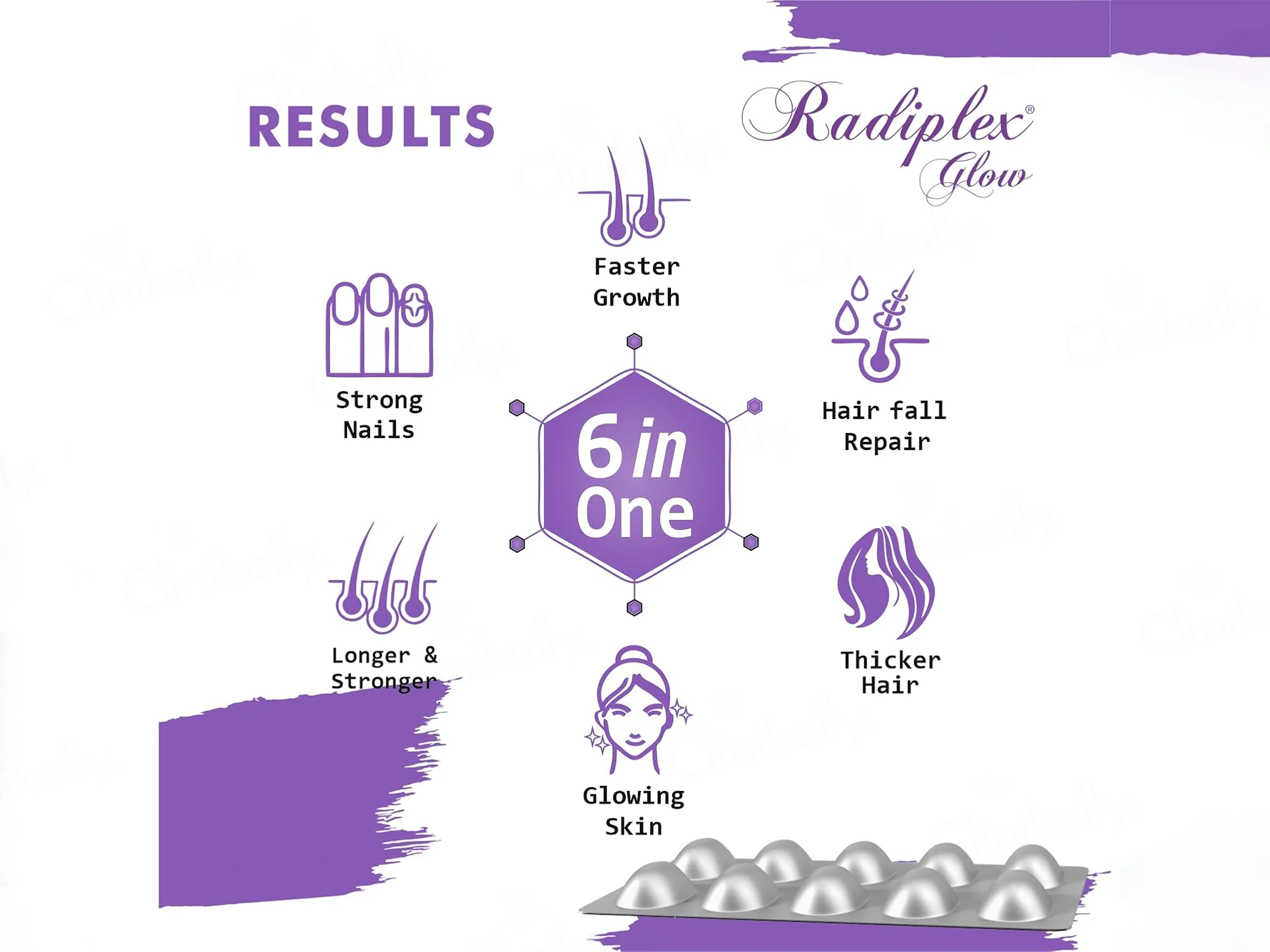 Radiplex Glow Nutraceutical Capsule For Hair, Nail & Skin - Image 7