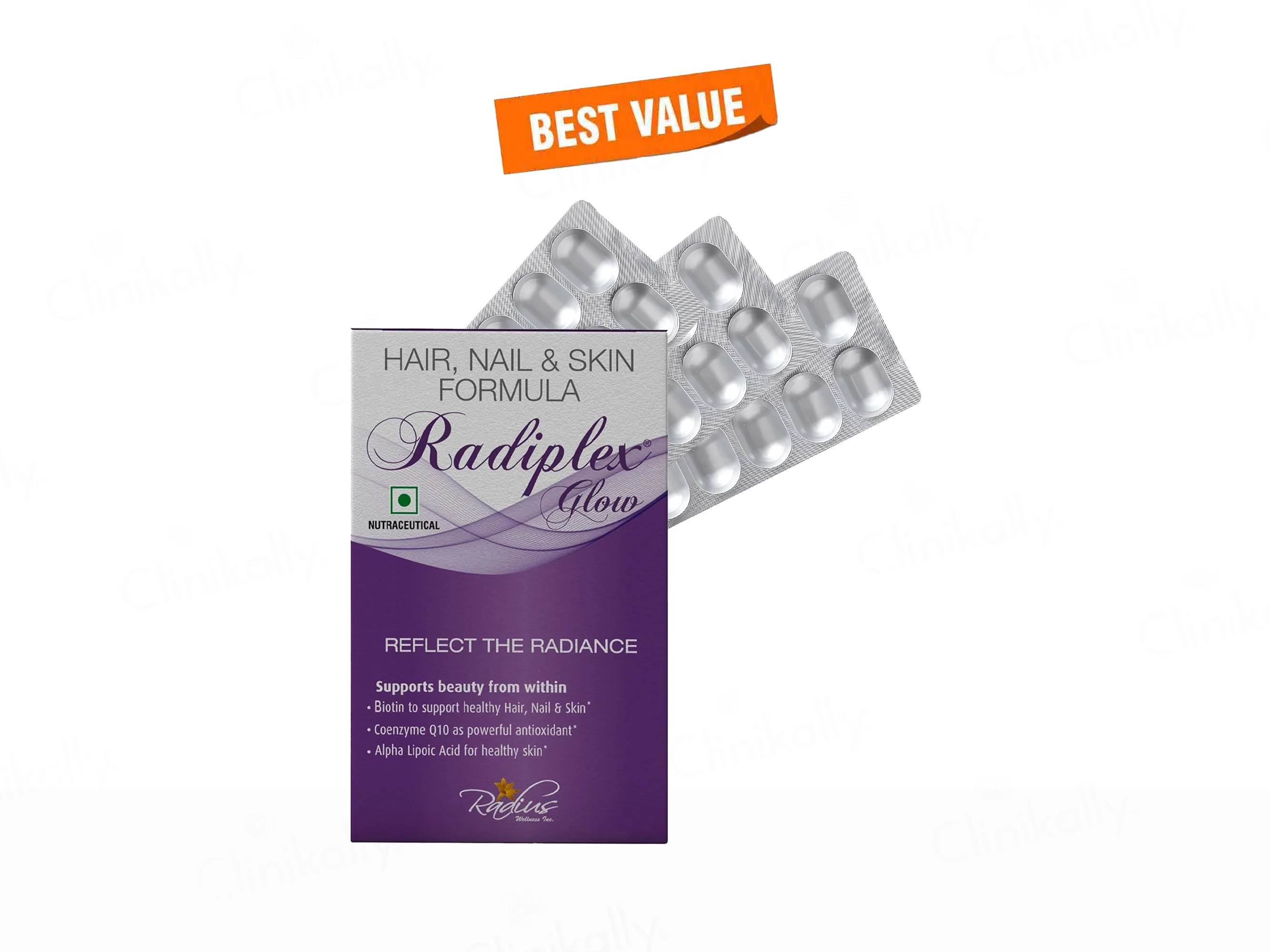 Radiplex Glow Nutraceutical Capsule For Hair, Nail & Skin - Image 9