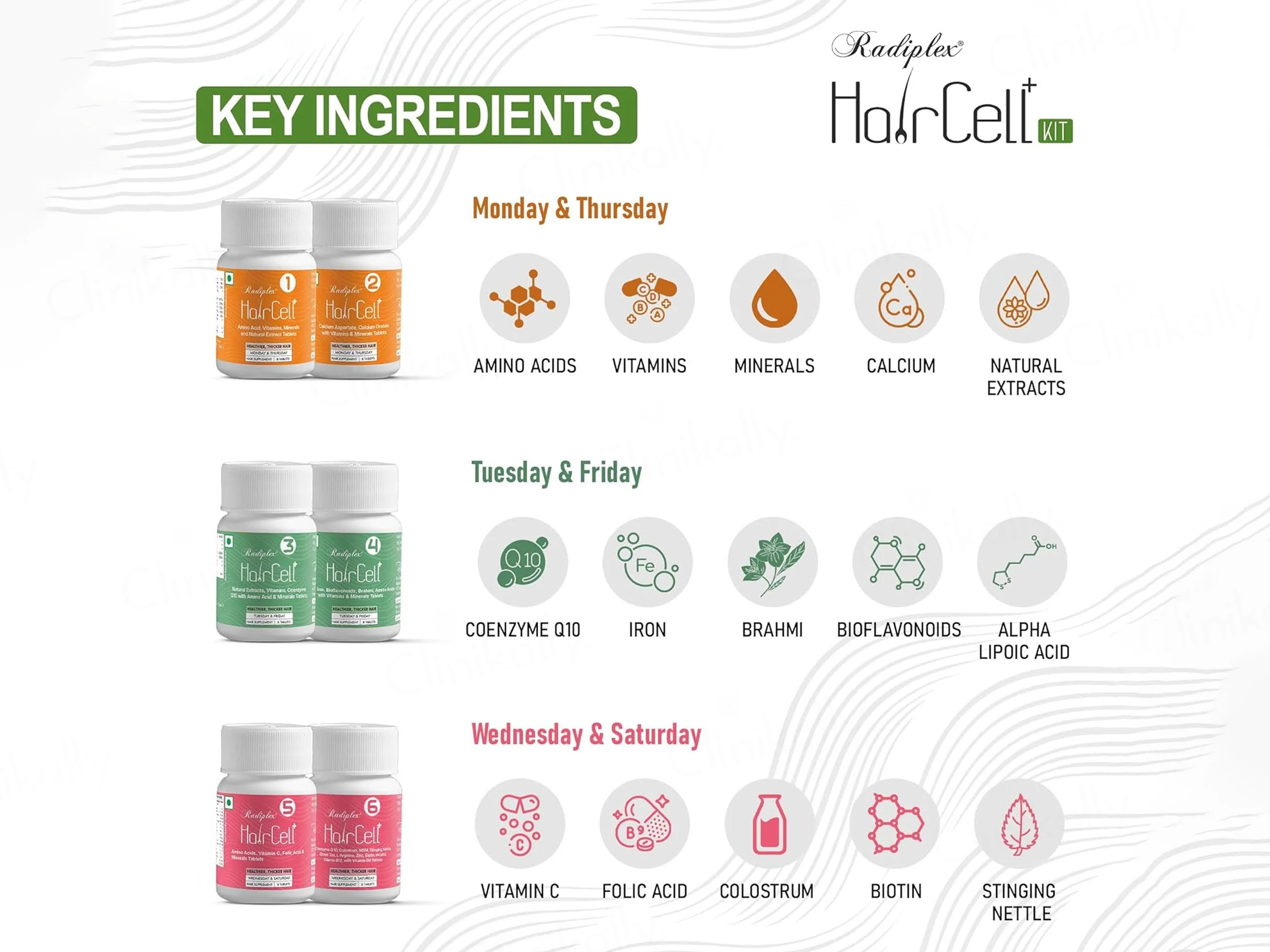 Radiplex Haircell+ Advanced Cyclical Therapy Hair Supplement Kit - Image 3