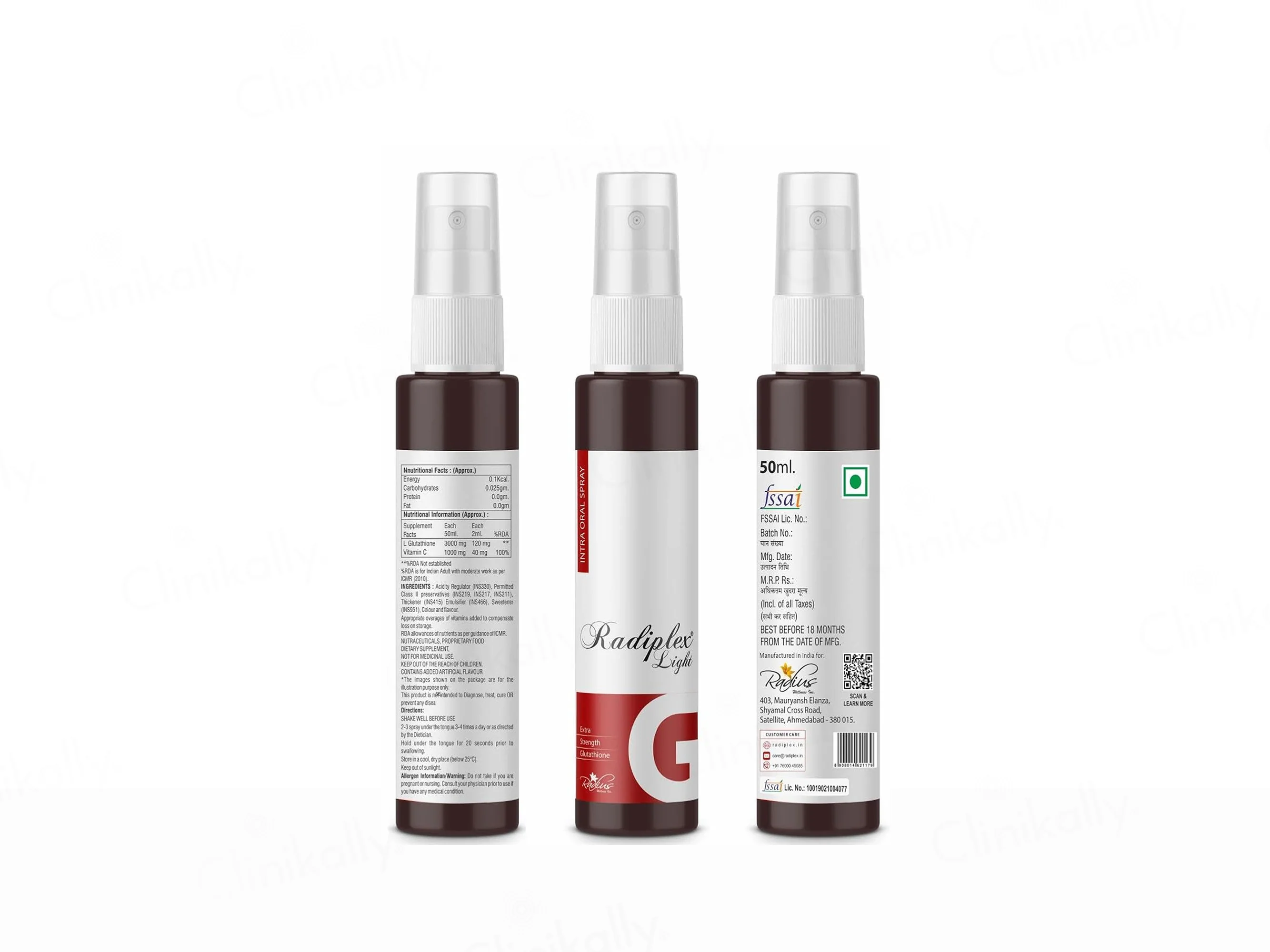 Radiplex Light Extra Strength Glutathione Intra Oral Spray - Image 2