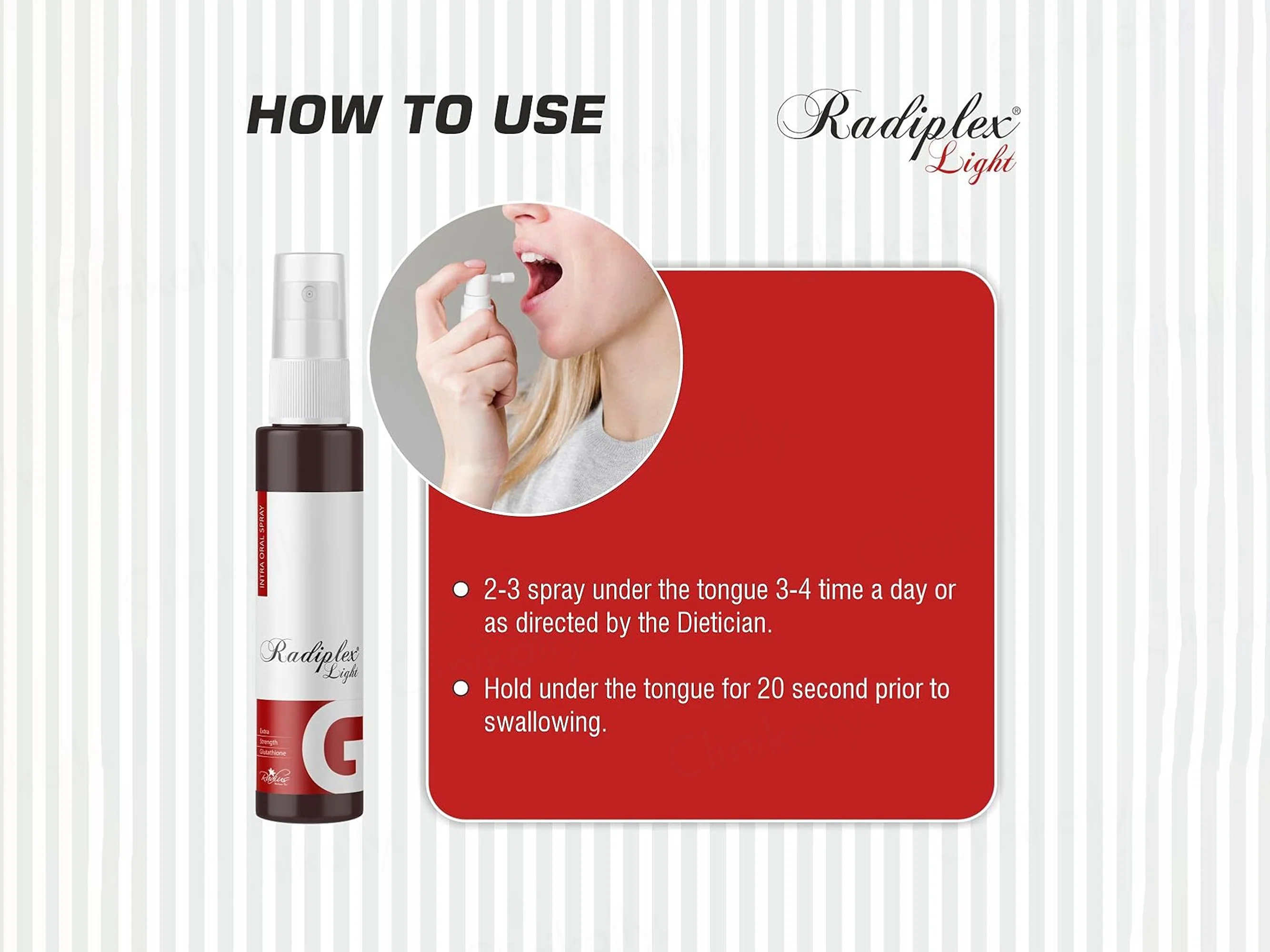 Radiplex Light Extra Strength Glutathione Intra Oral Spray - Image 6