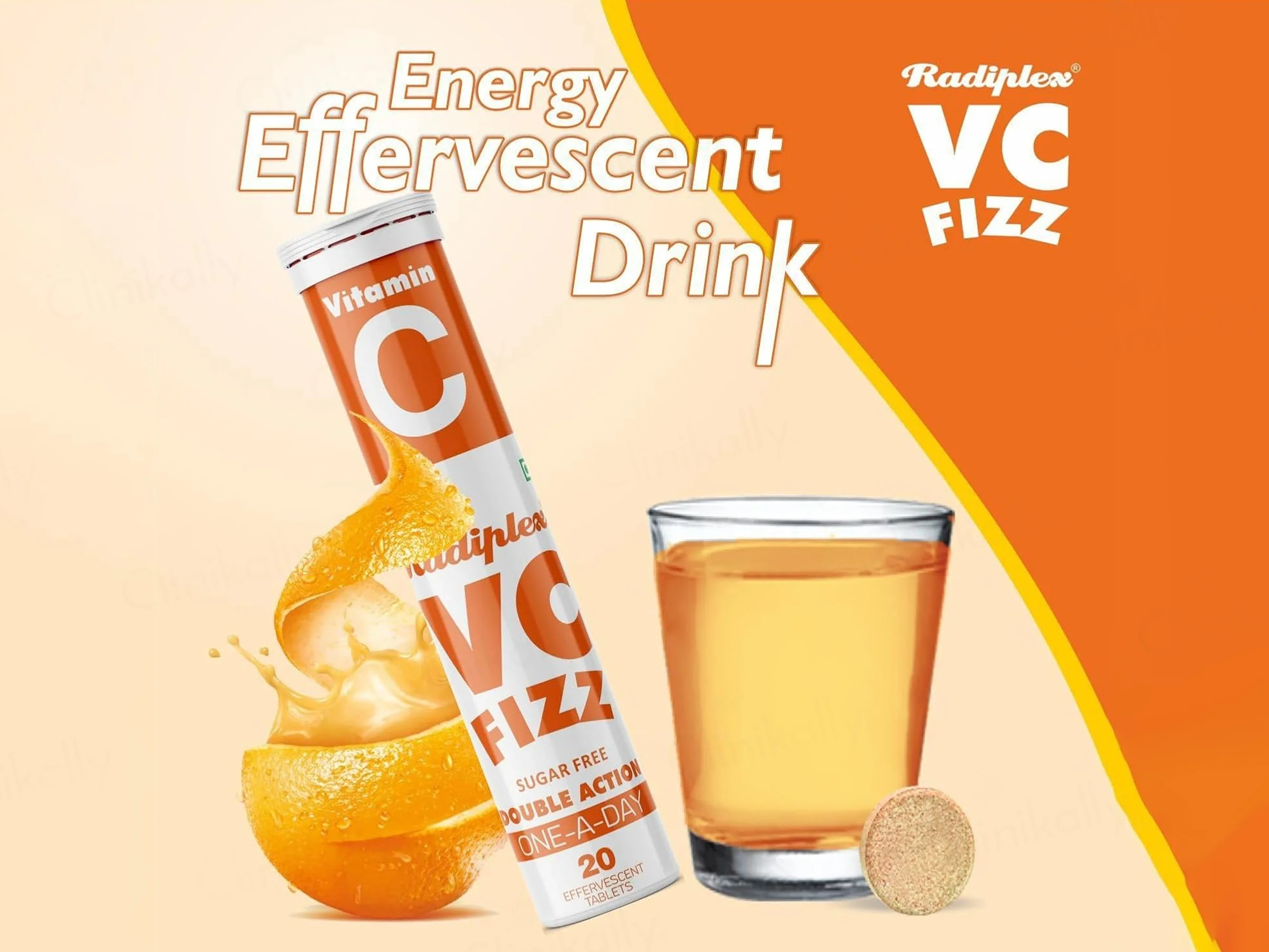 Radiplex VC-Fizz Vitamin C Sugar Free Effervescent Tablet - Image 2