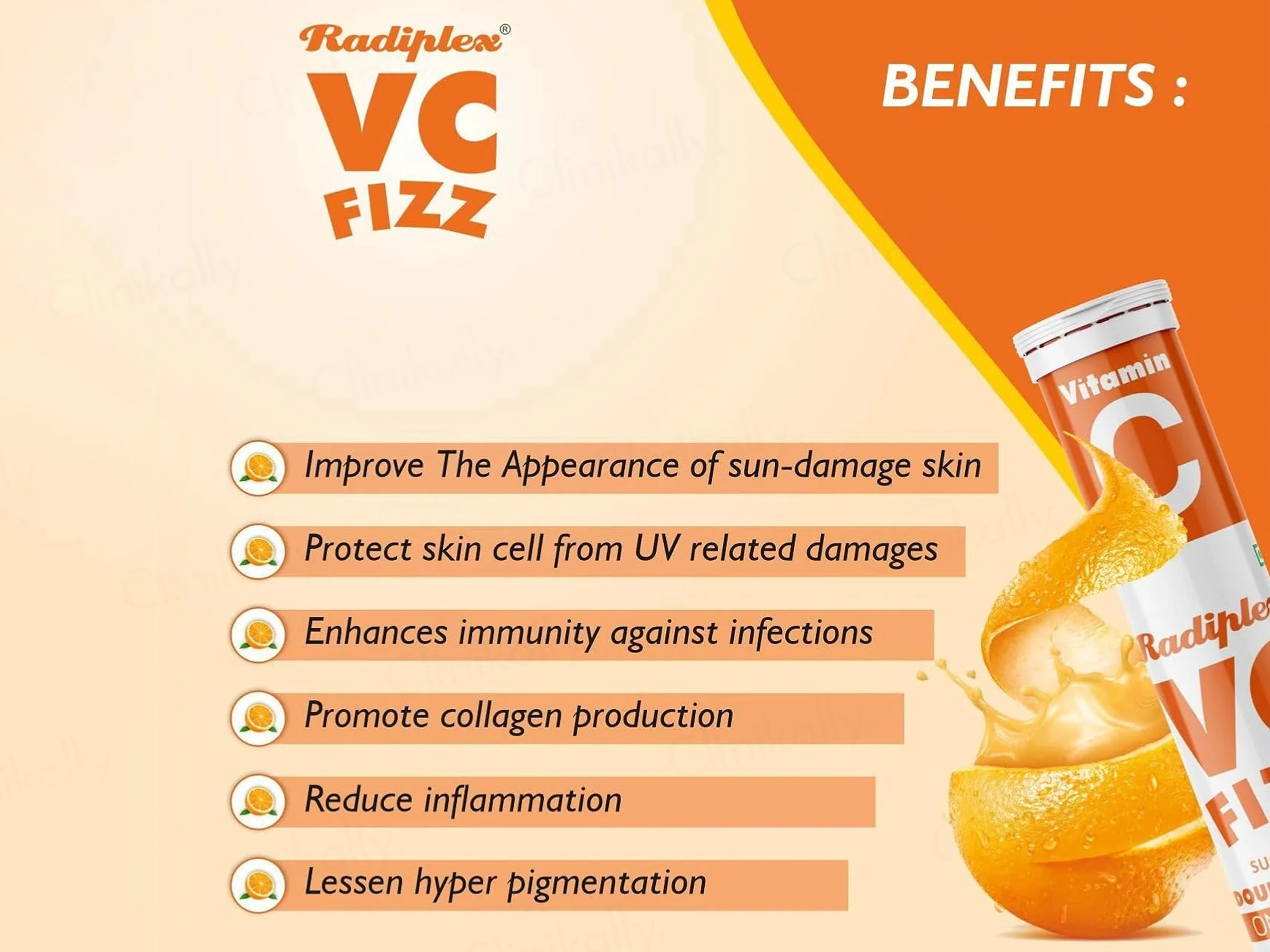 Radiplex VC-Fizz Vitamin C Sugar Free Effervescent Tablet - Image 3