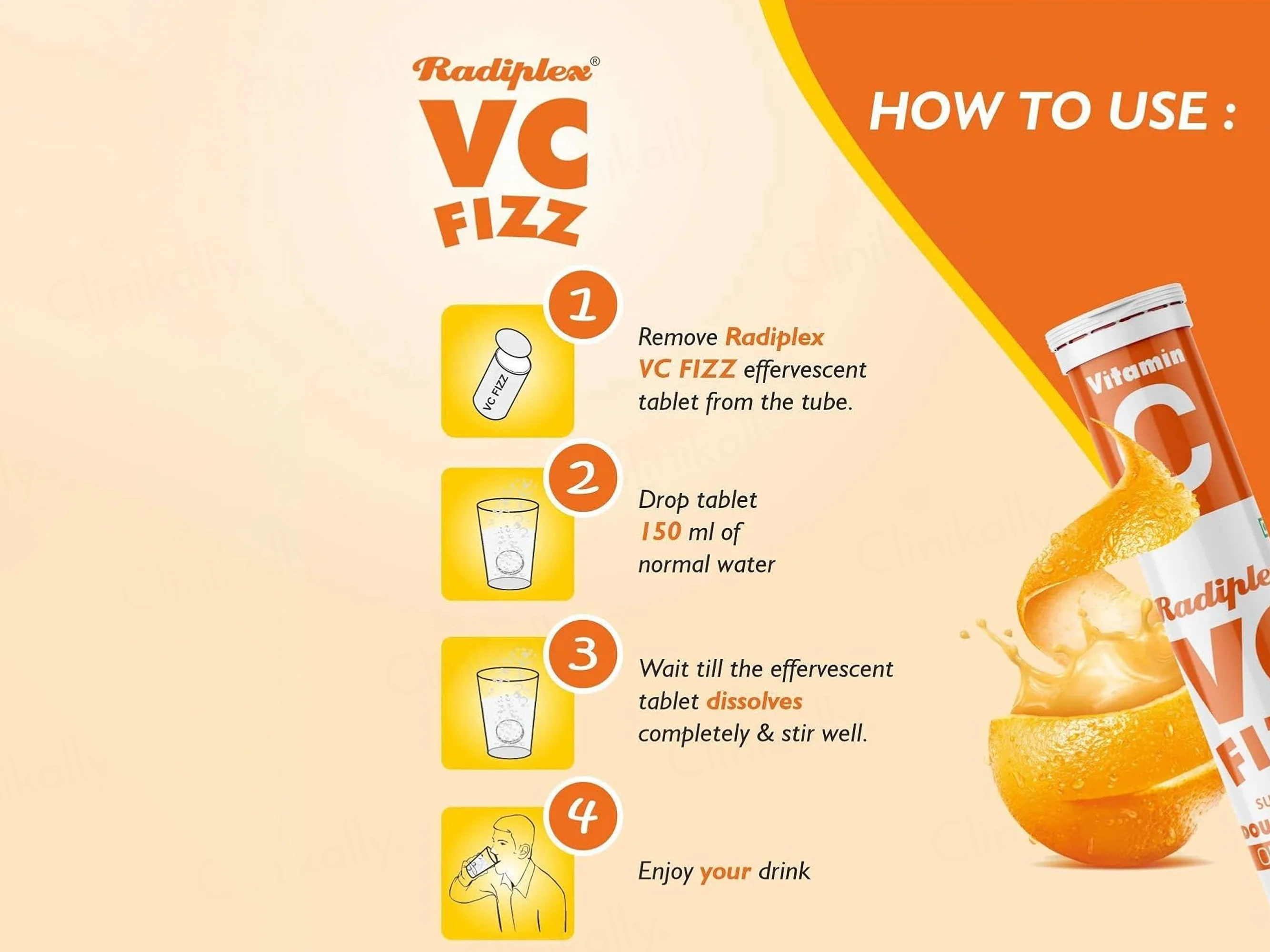 Radiplex VC-Fizz Vitamin C Sugar Free Effervescent Tablet - Image 6