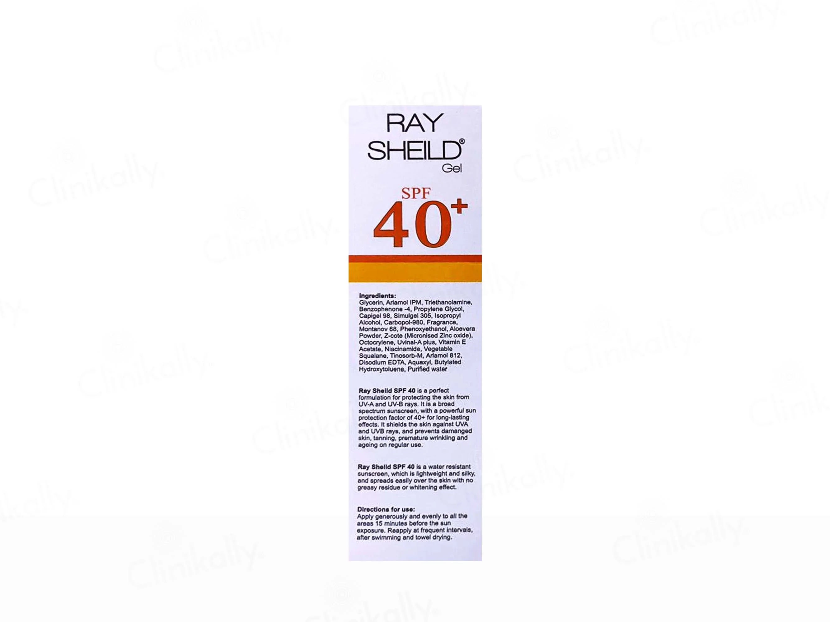 Ray Sheild Sunscreen Gel SPF 40+ PA++++ - Image 2