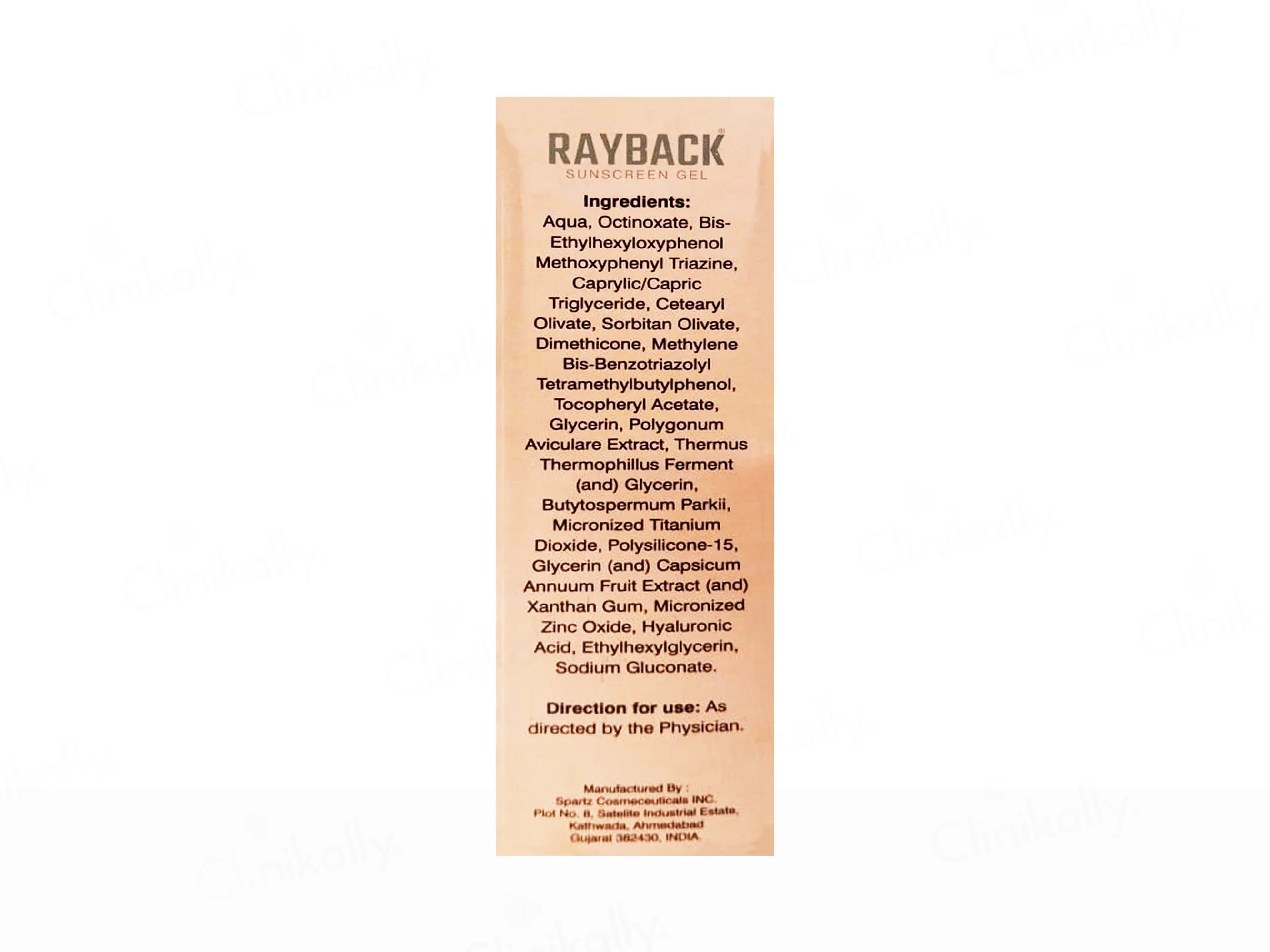 Rayback Sunscreen Gel SPF 50+ PA+++ - Image 2