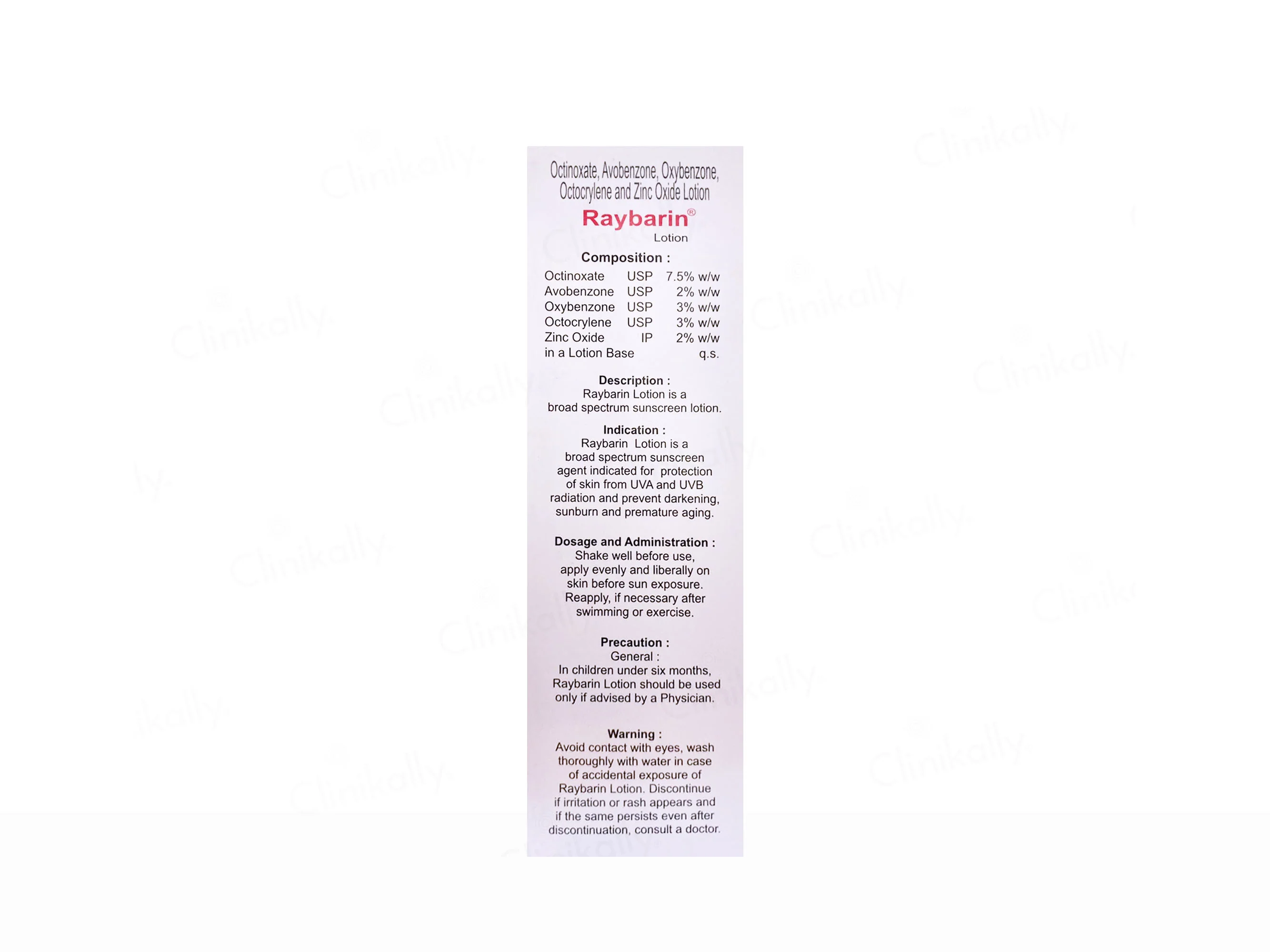 Raybarin Sunscreen Lotion SPF 30 - Image 2