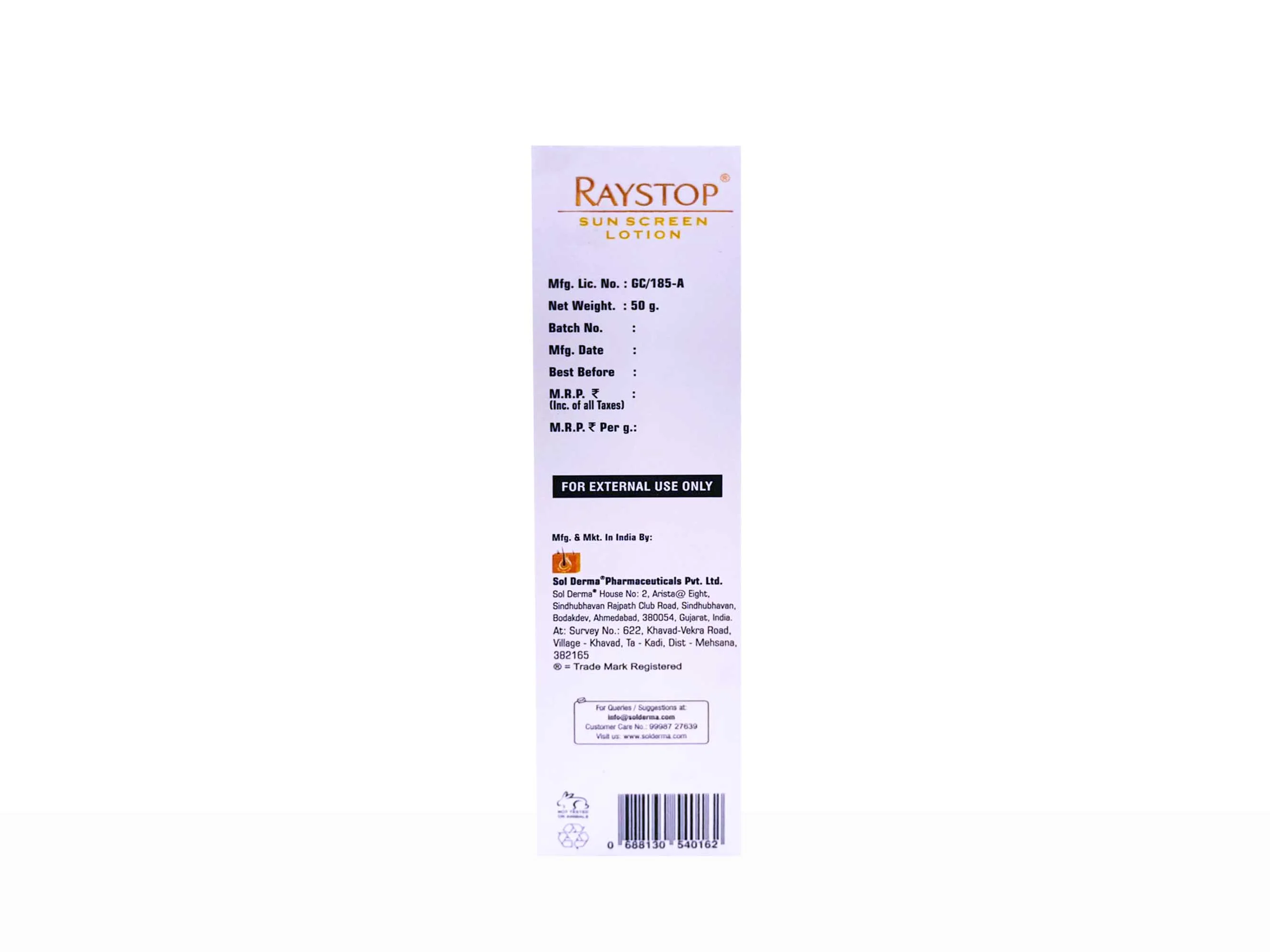 Raystop Sunscreen Lotion SPF 50 PA+++ - Image 3