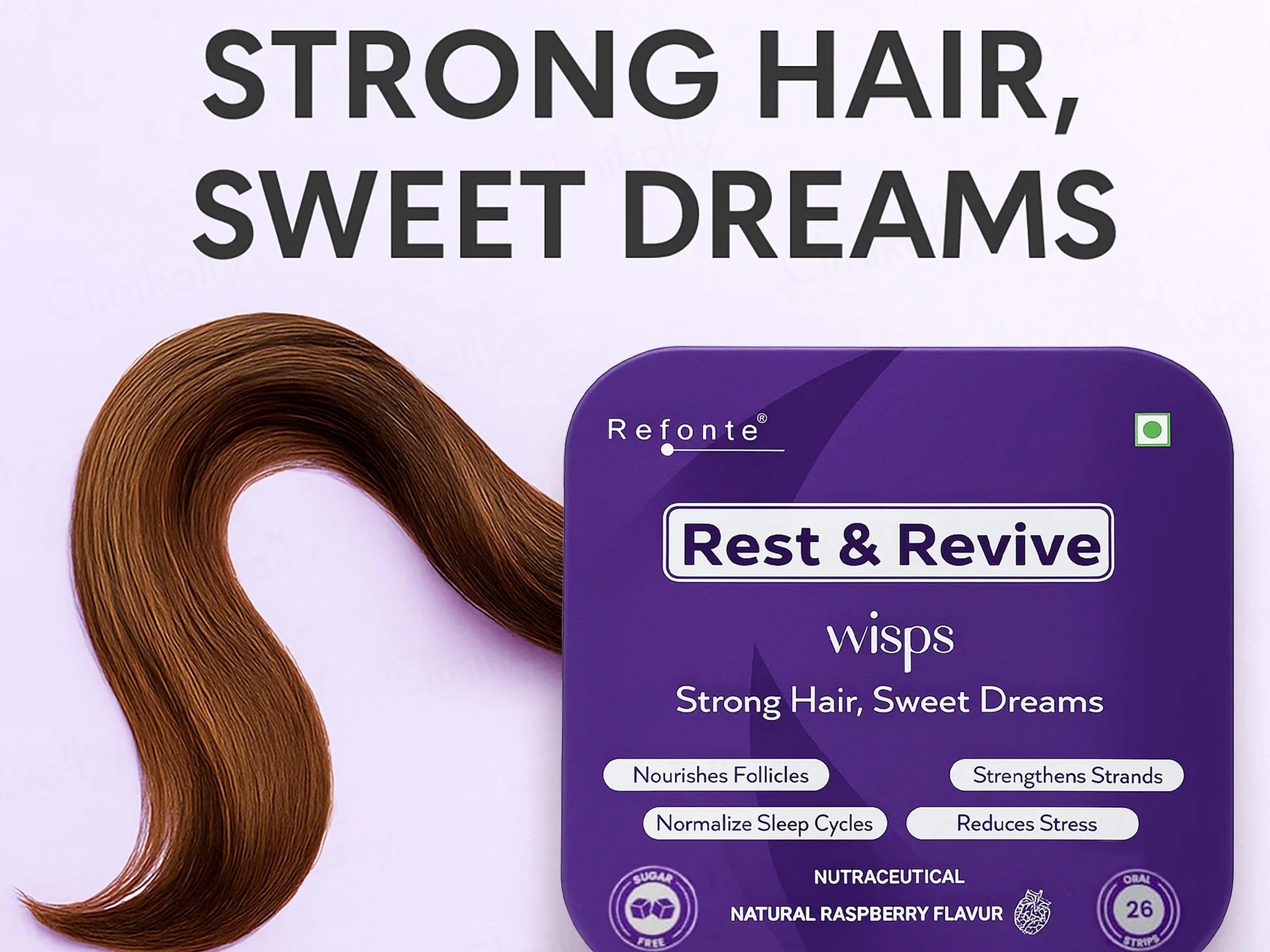 Refonte Rest & Revive Wisps Nutraceutical Oral Strips - Natural Raspberry Flavour - Image 3
