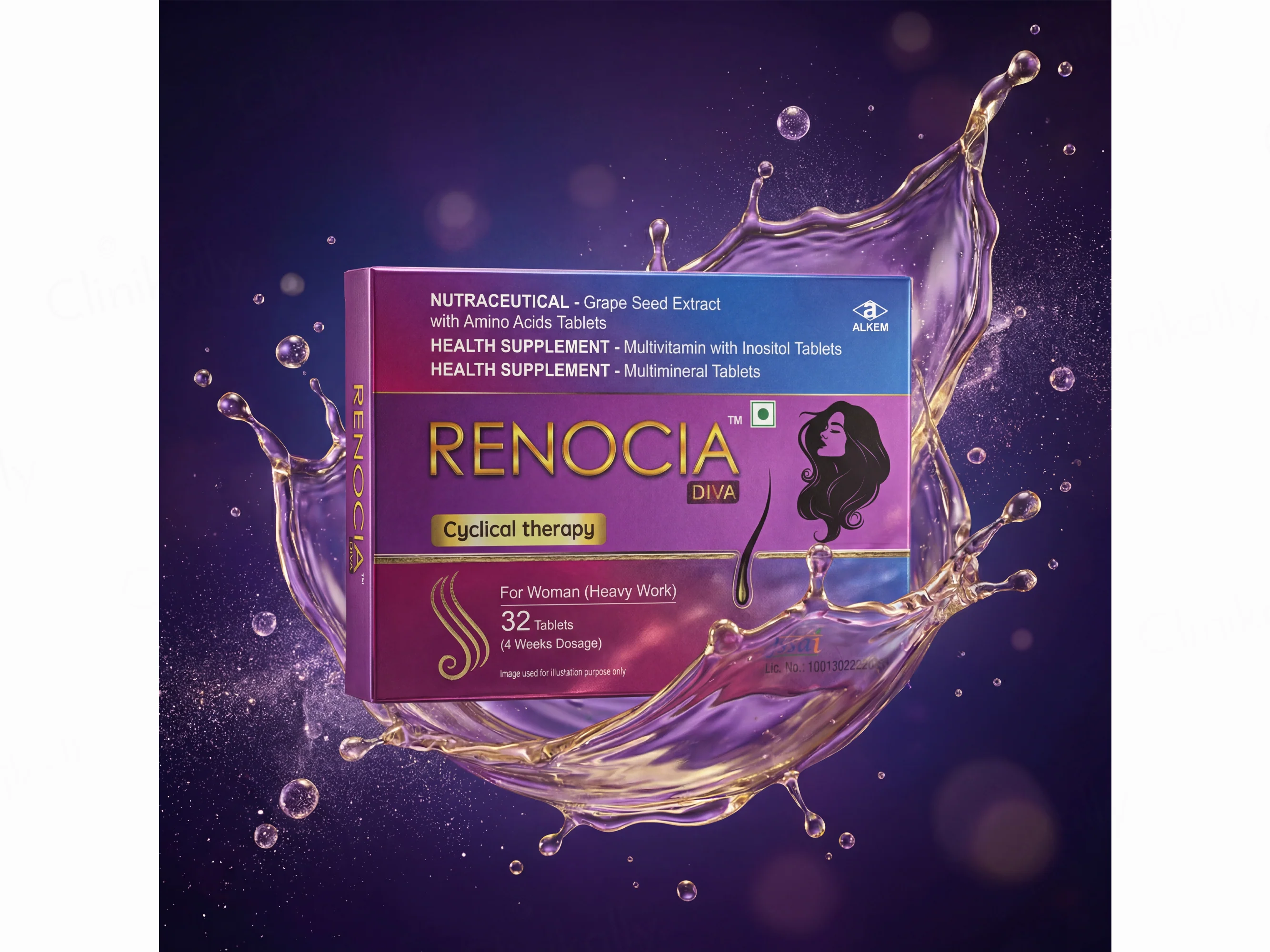 Renocia Diva Hair Cyclical Therapy Nutraceutical Tablet For Women - Image 4