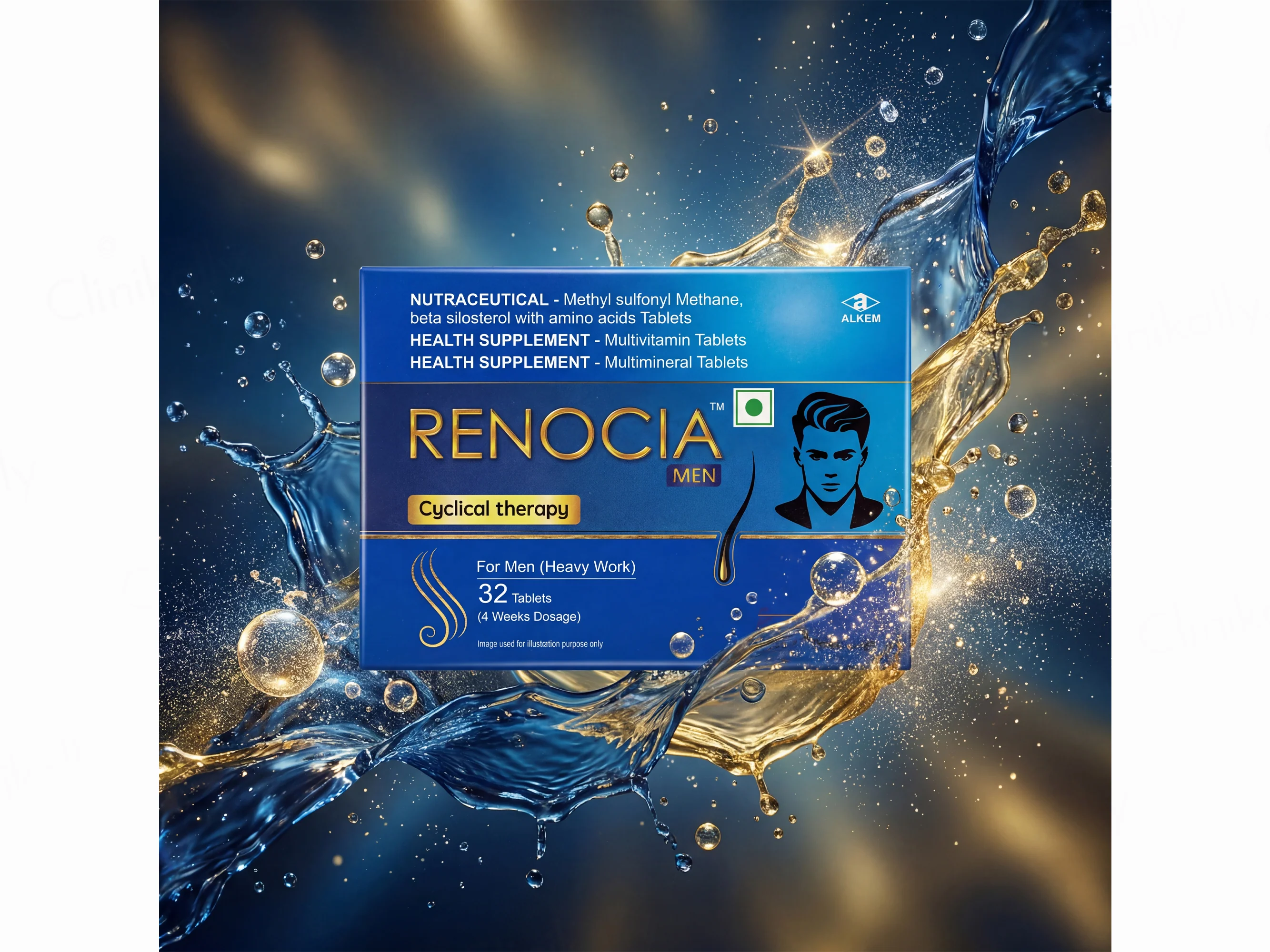 Renocia Men Hair Cyclical Therapy Nutraceutical Tablet For Men - Image 4