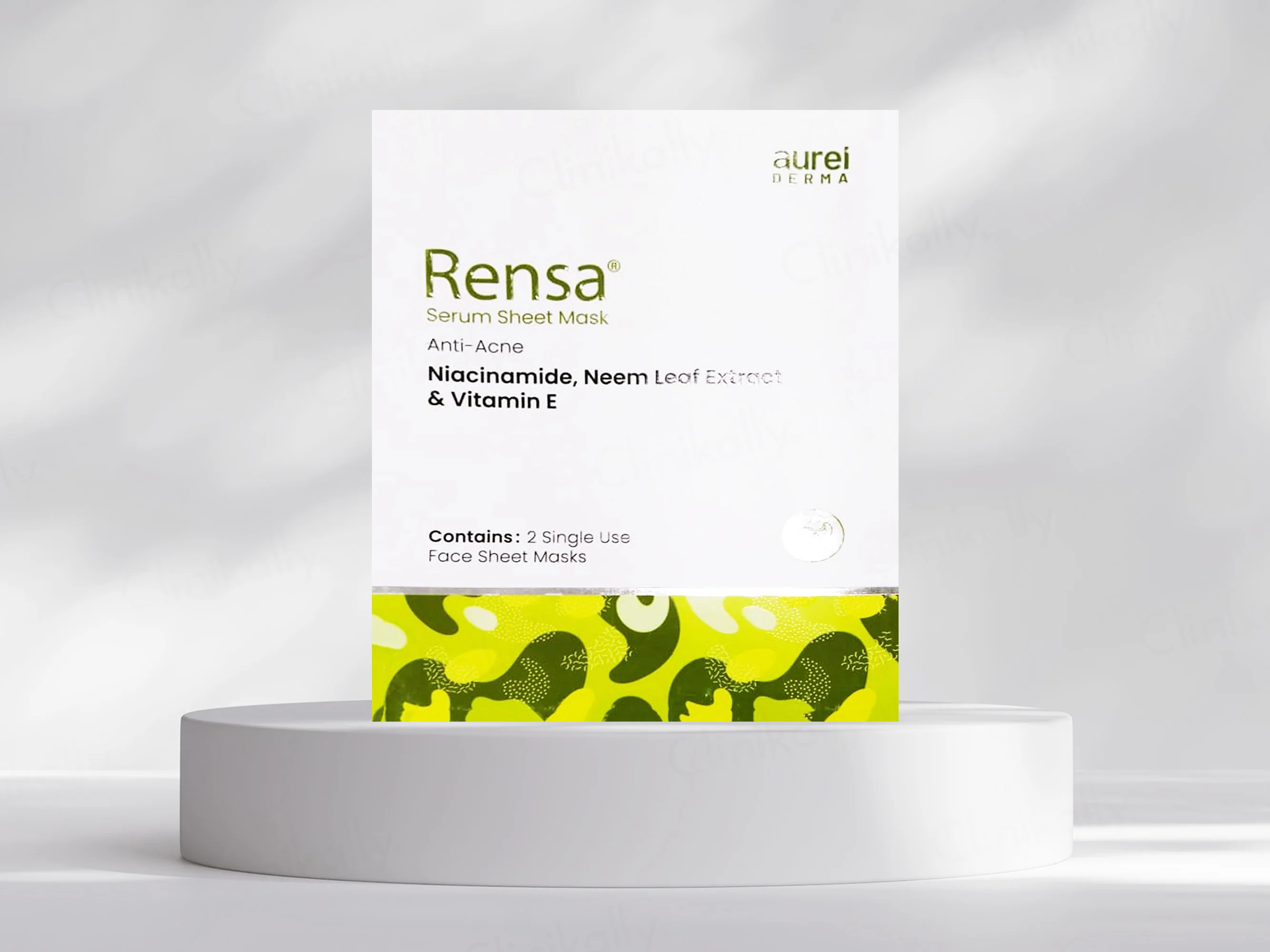 Rensa Serum Anti-Acne Sheet Mask With Niacinamide, Neem Leaf Extract & Vitamin E - Image 2