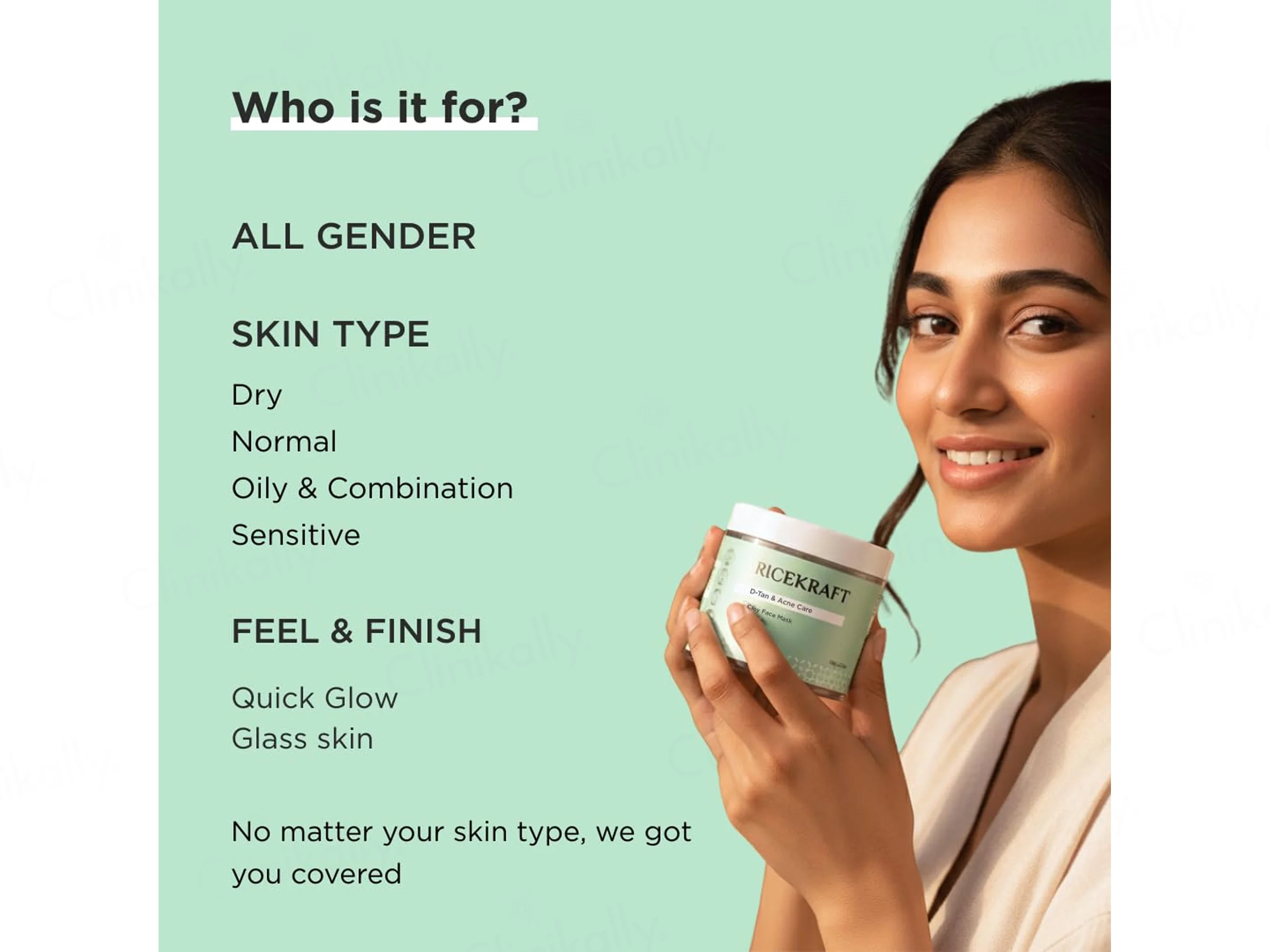 RiceKraft Matcha & Salicylic Pods D-Tan & Acne Care Clay Face Mask - Image 3