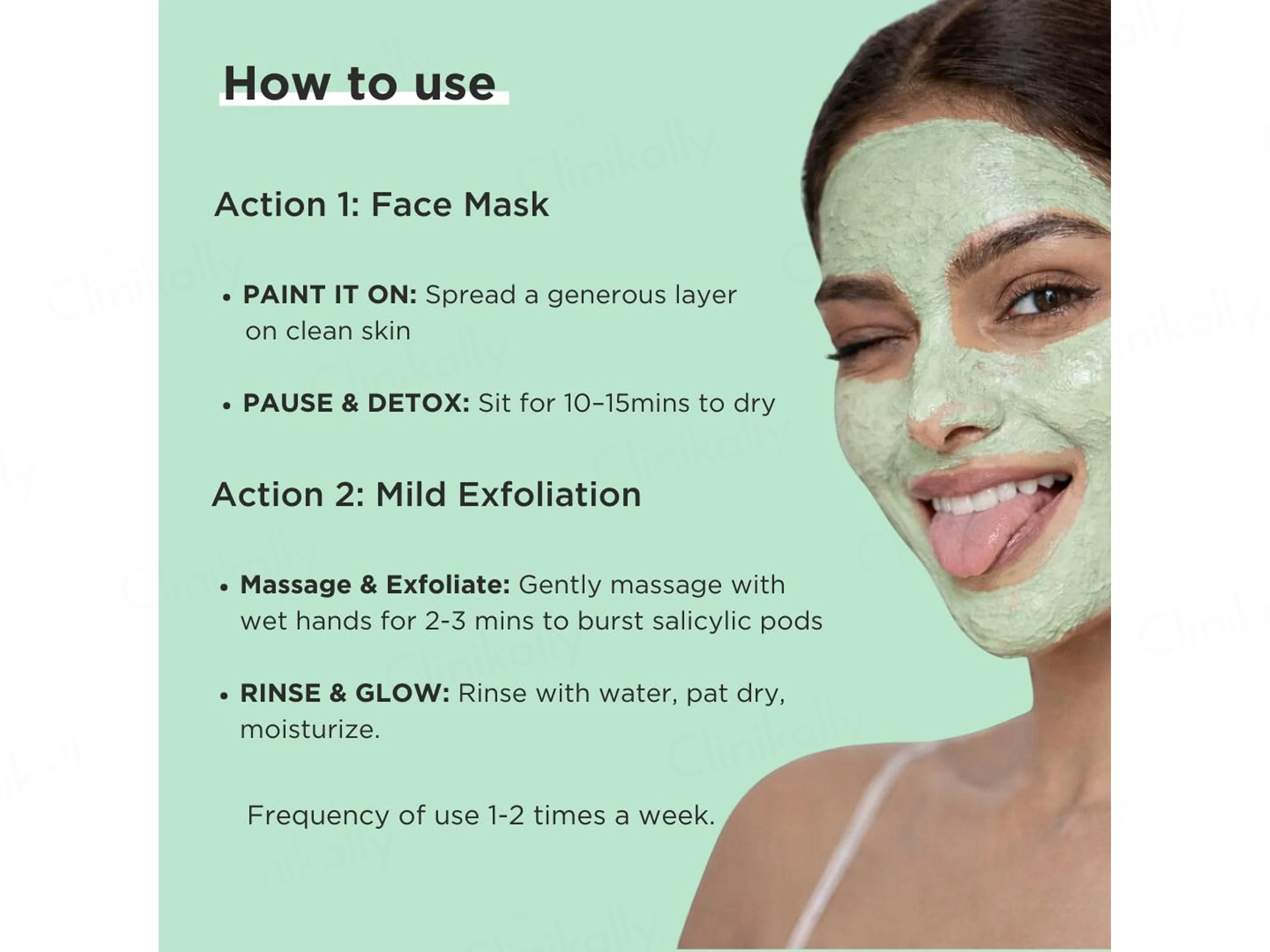 RiceKraft Matcha & Salicylic Pods D-Tan & Acne Care Clay Face Mask - Image 6