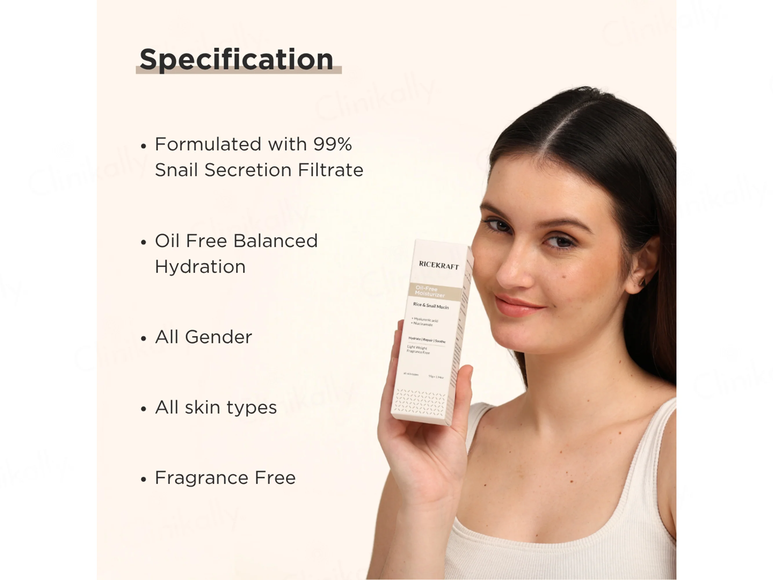 RiceKraft Rice & Snail Mucin Oil-Free Light Weight Moisturizer - Image 3