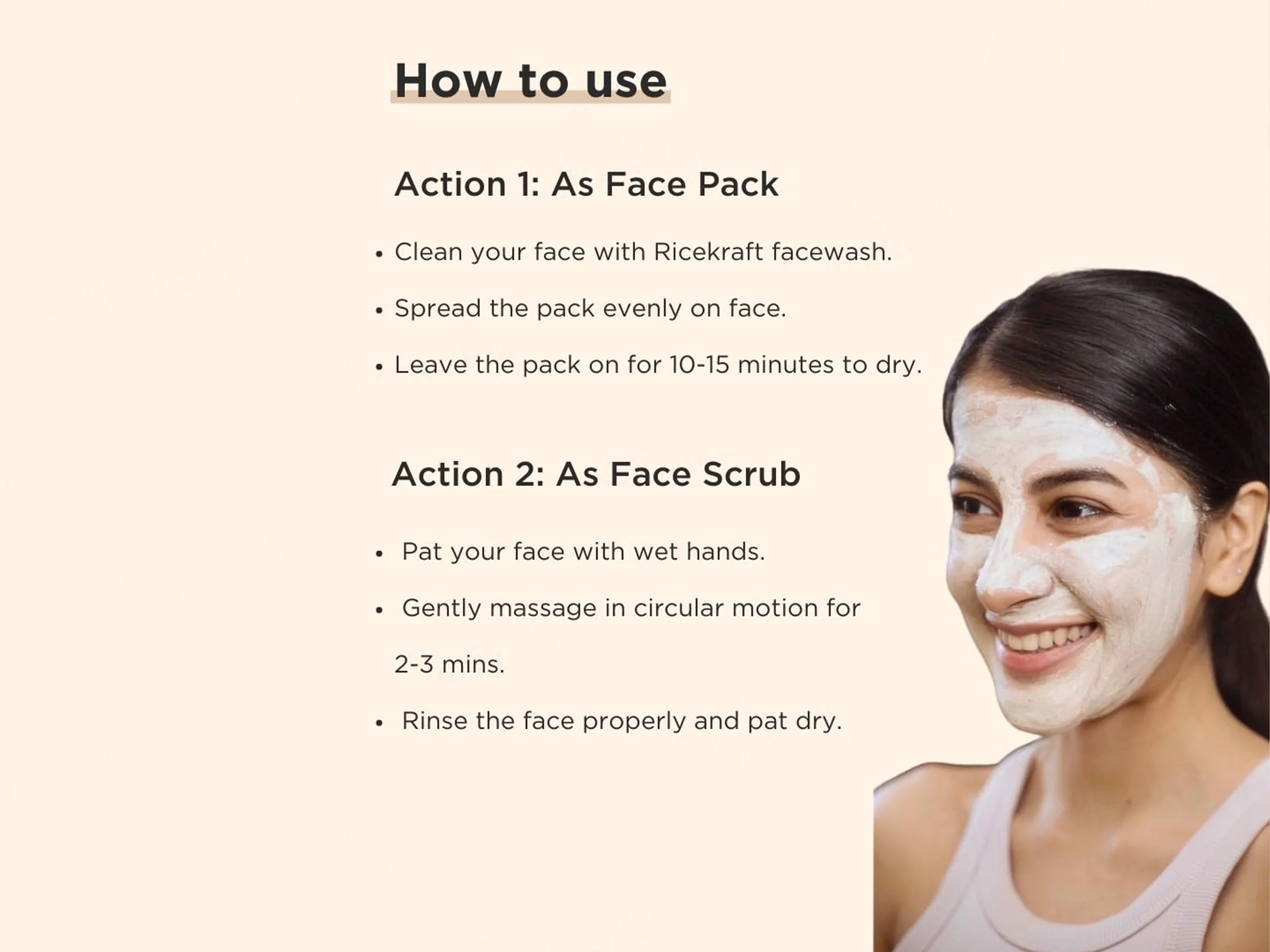 RiceKraft Rice & Walnut D-Tan & Anti-Pigmentation Face Pack & Scrub - Image 2