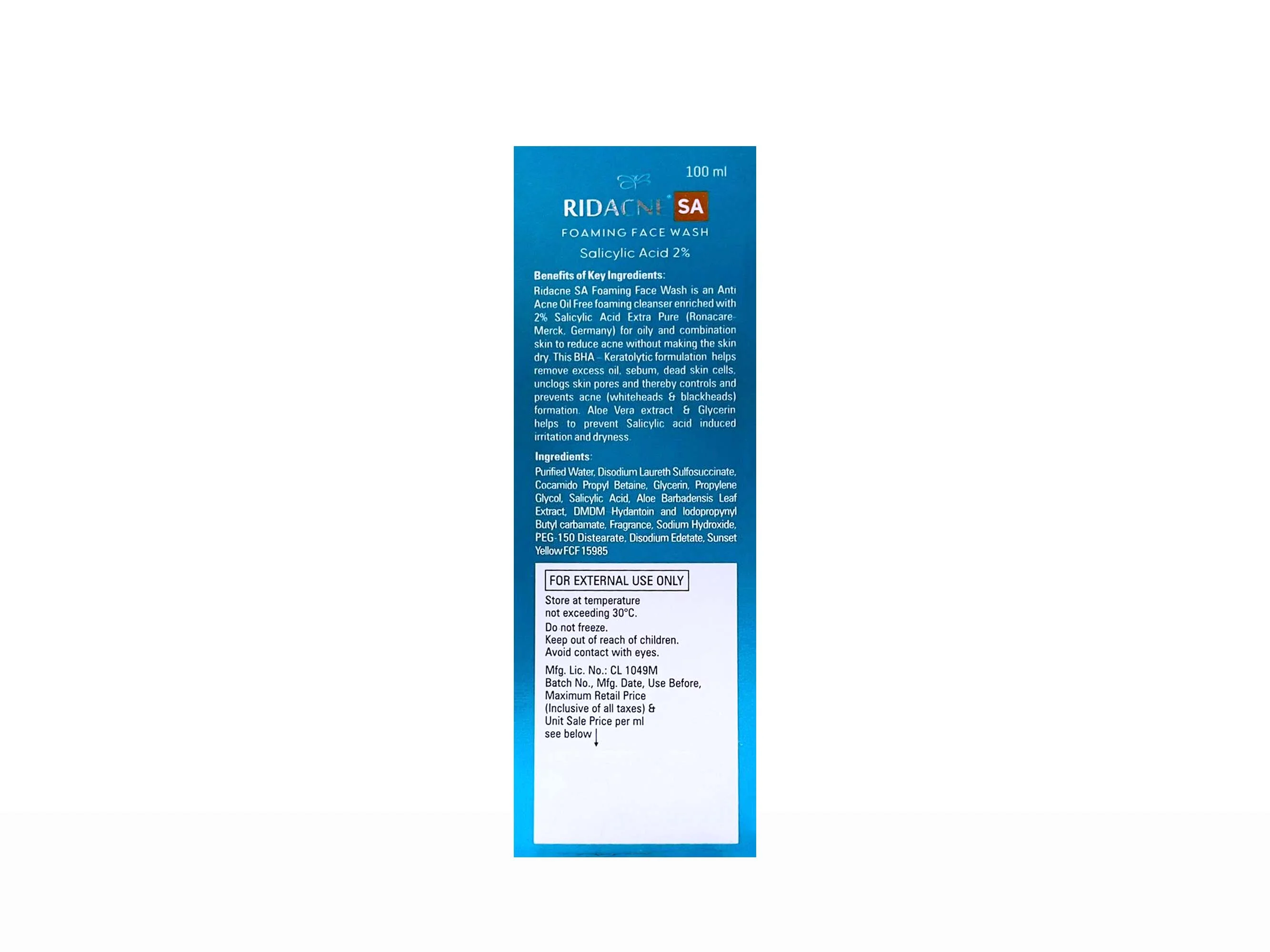 Ridacne SA Foaming Face Wash - Image 2