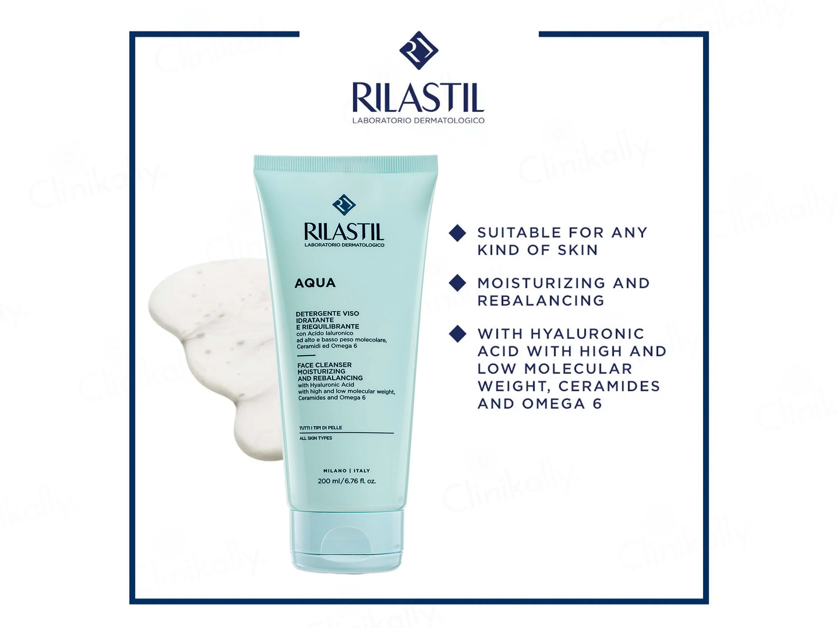 Rilastil Aqua Moisturizing And Rebalancing Face Cleanser - Image 3