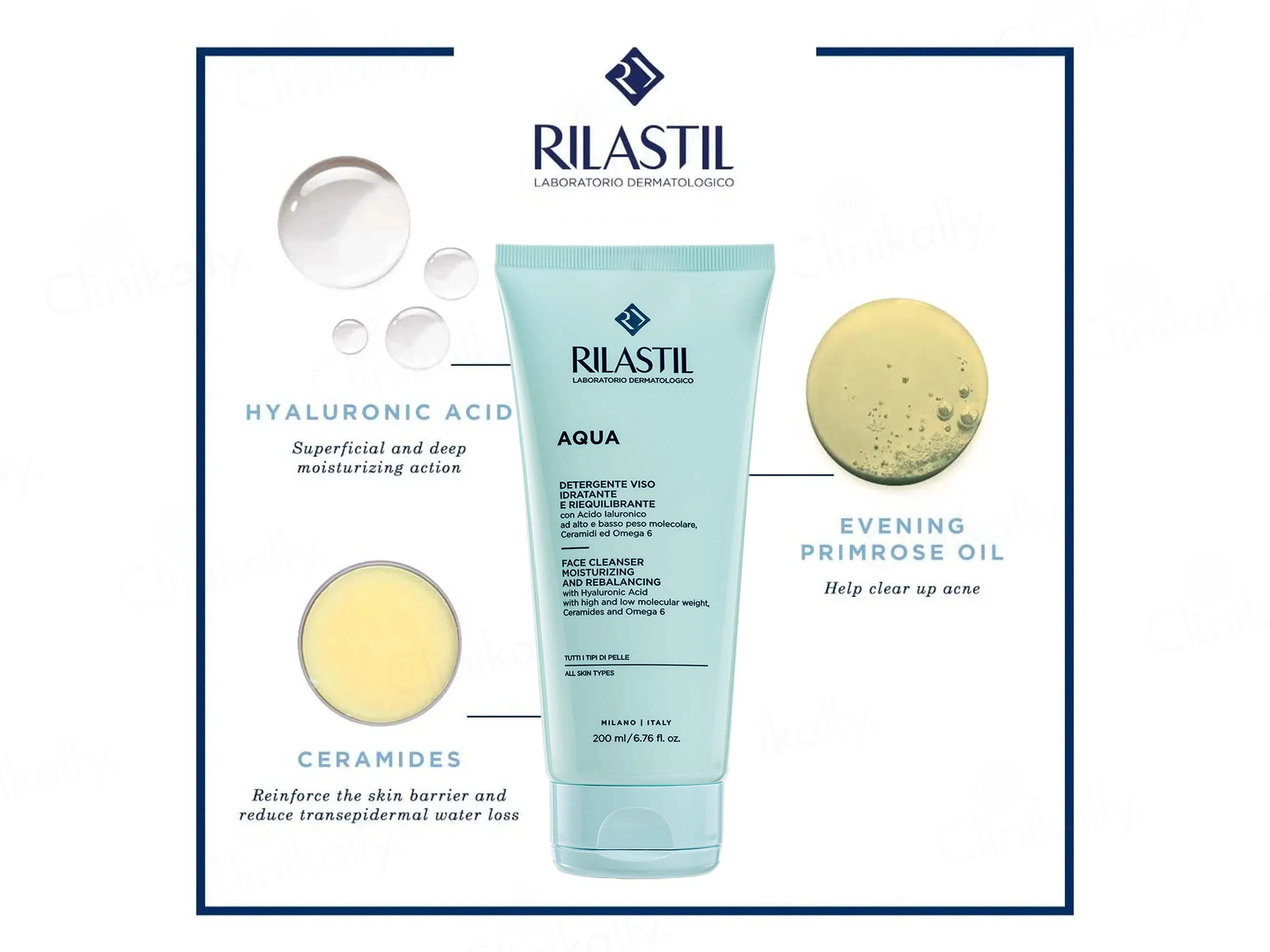 Rilastil Aqua Moisturizing And Rebalancing Face Cleanser - Image 4