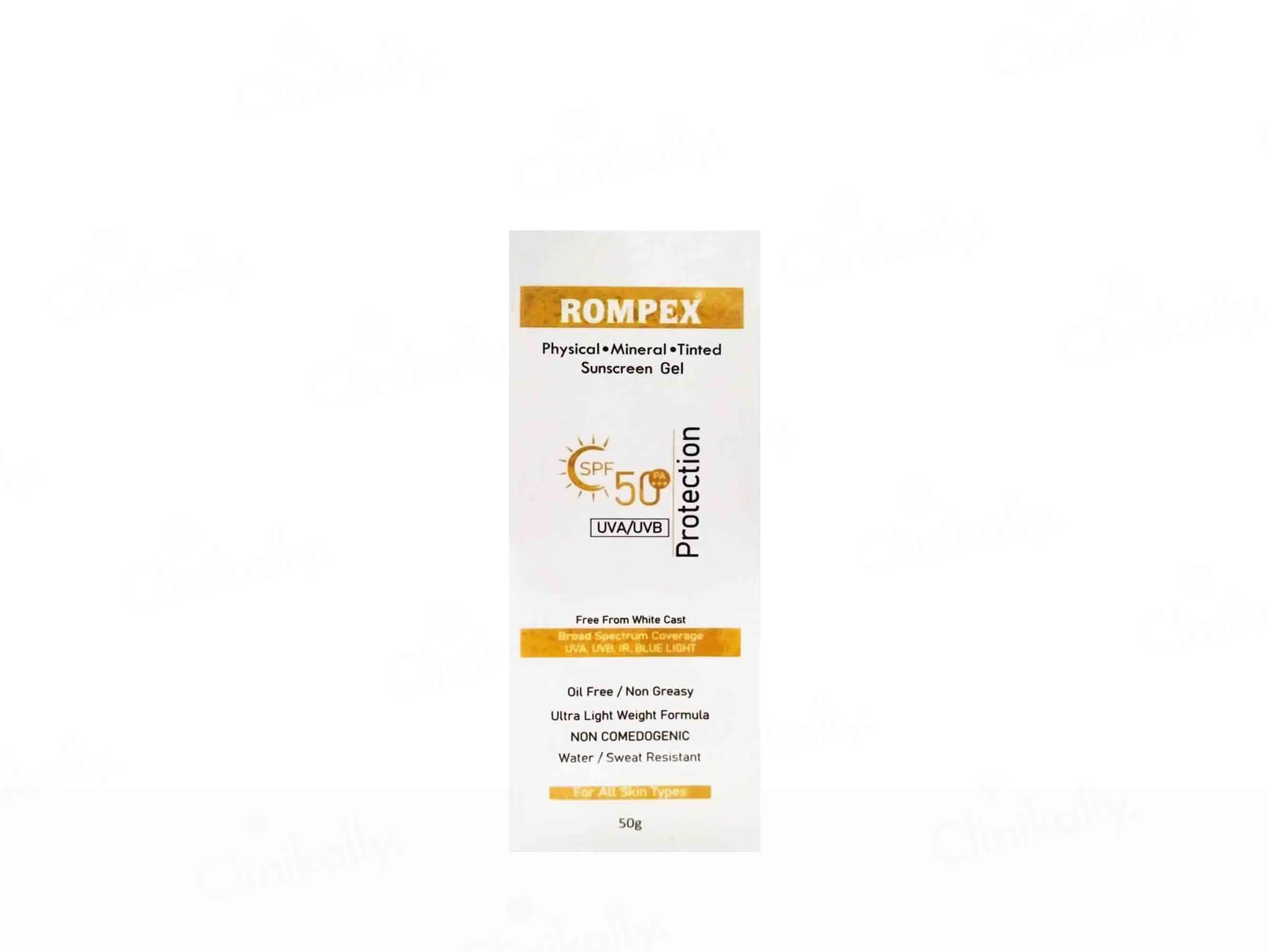 Rompex Tinted Sunscreen Gel SPF 50 PA+++