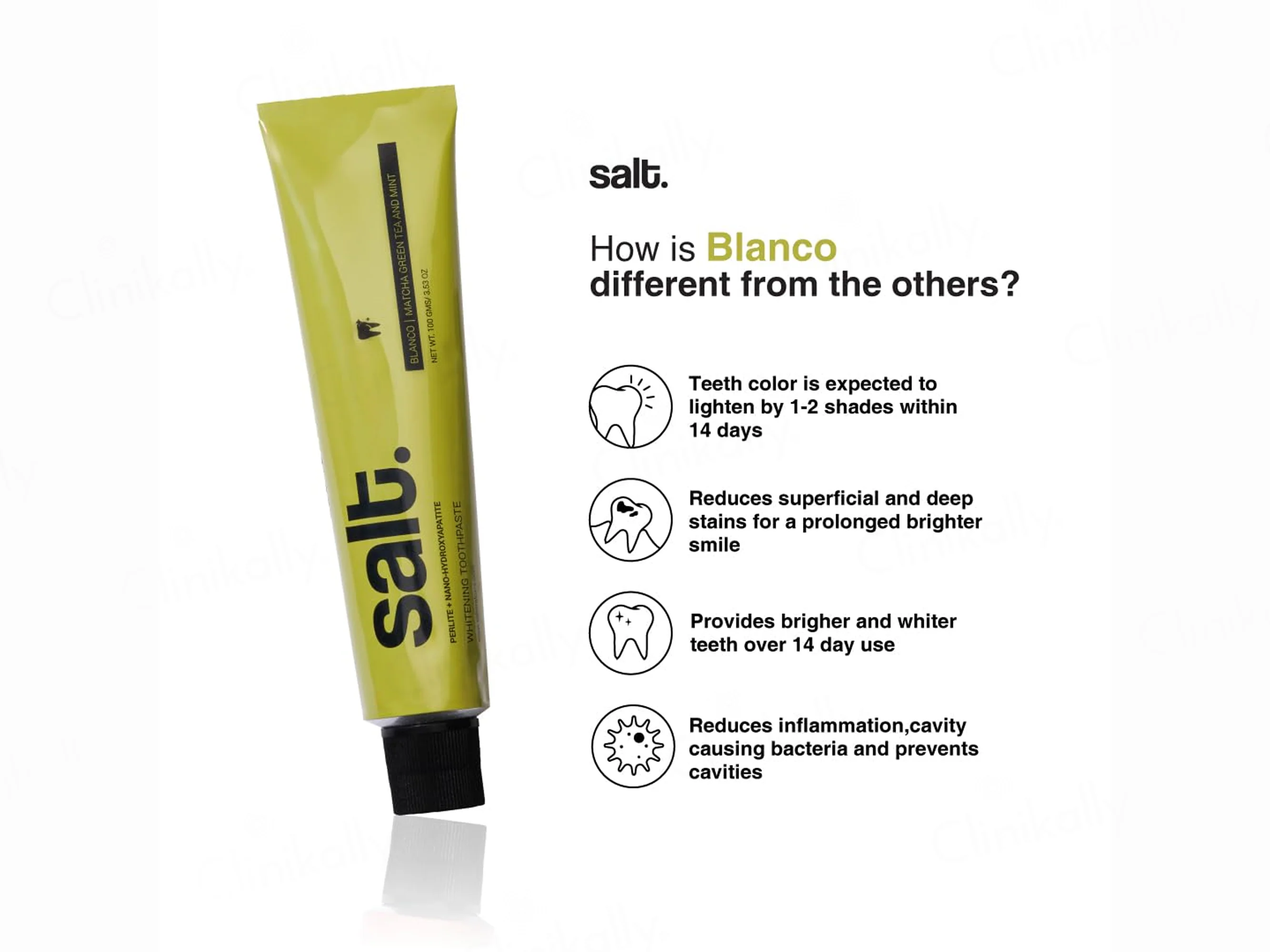 Salt. Blanco Whitening Toothpaste - Matcha Green Tea And Mint - Image 3