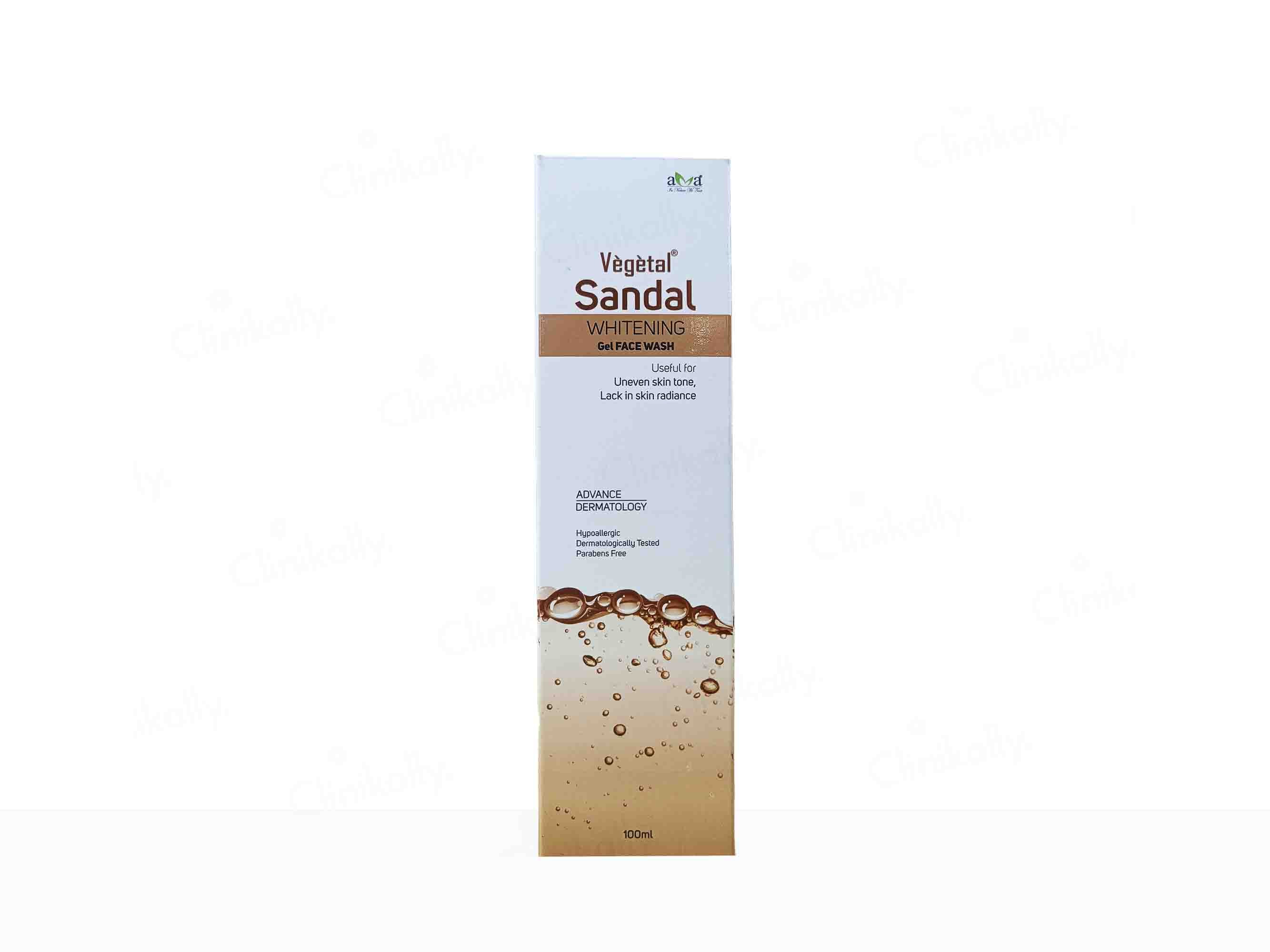 Vegetal Sandal Whitening Gel Face Wash - Image 4