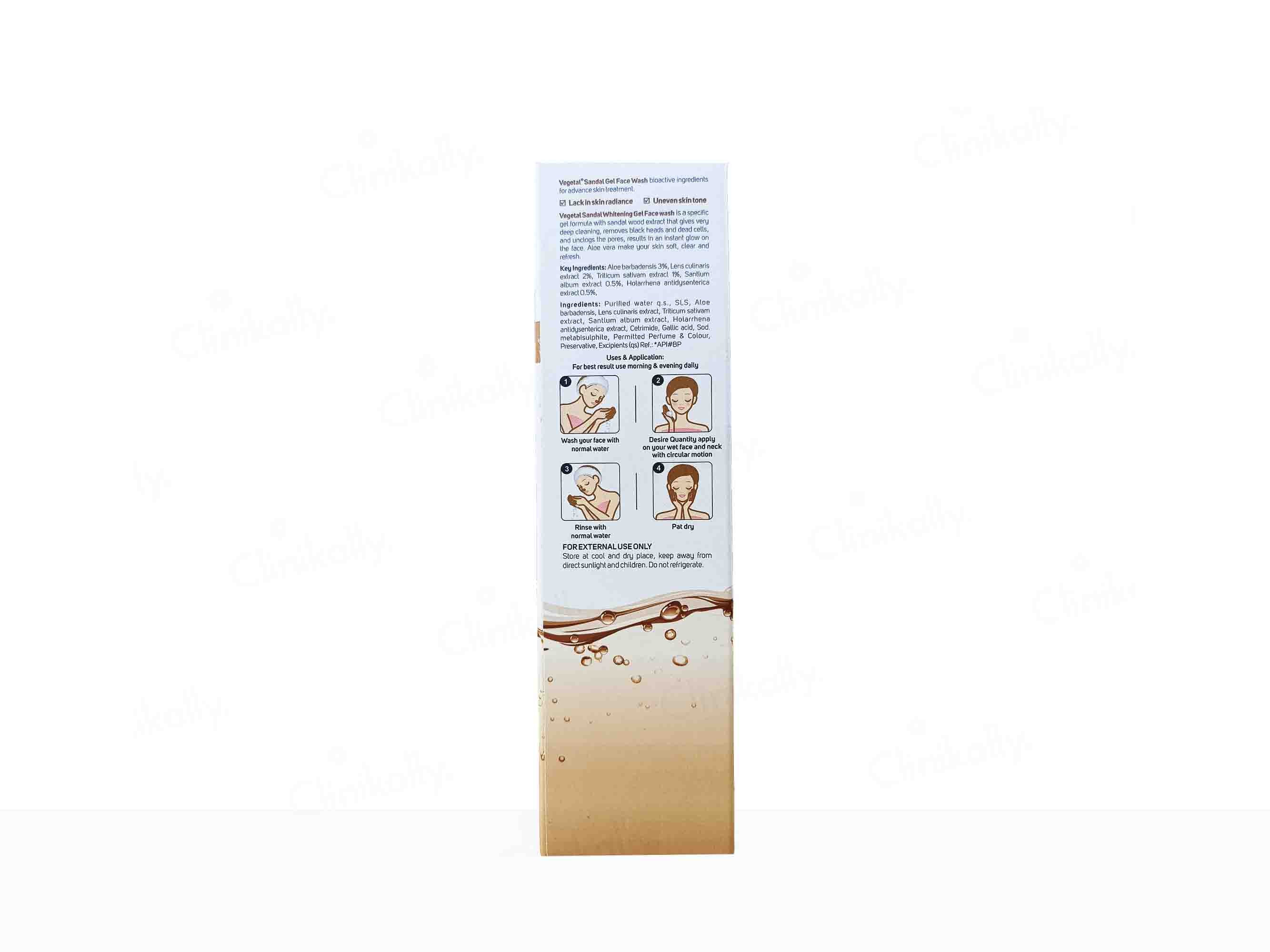 Vegetal Sandal Whitening Gel Face Wash - Image 5