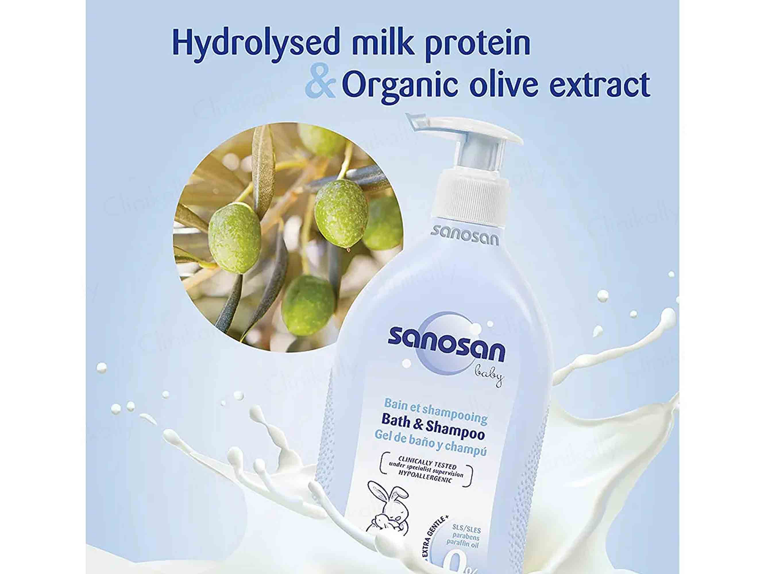 Sanosan Baby Milk Protein Bath & Shampoo - Image 6