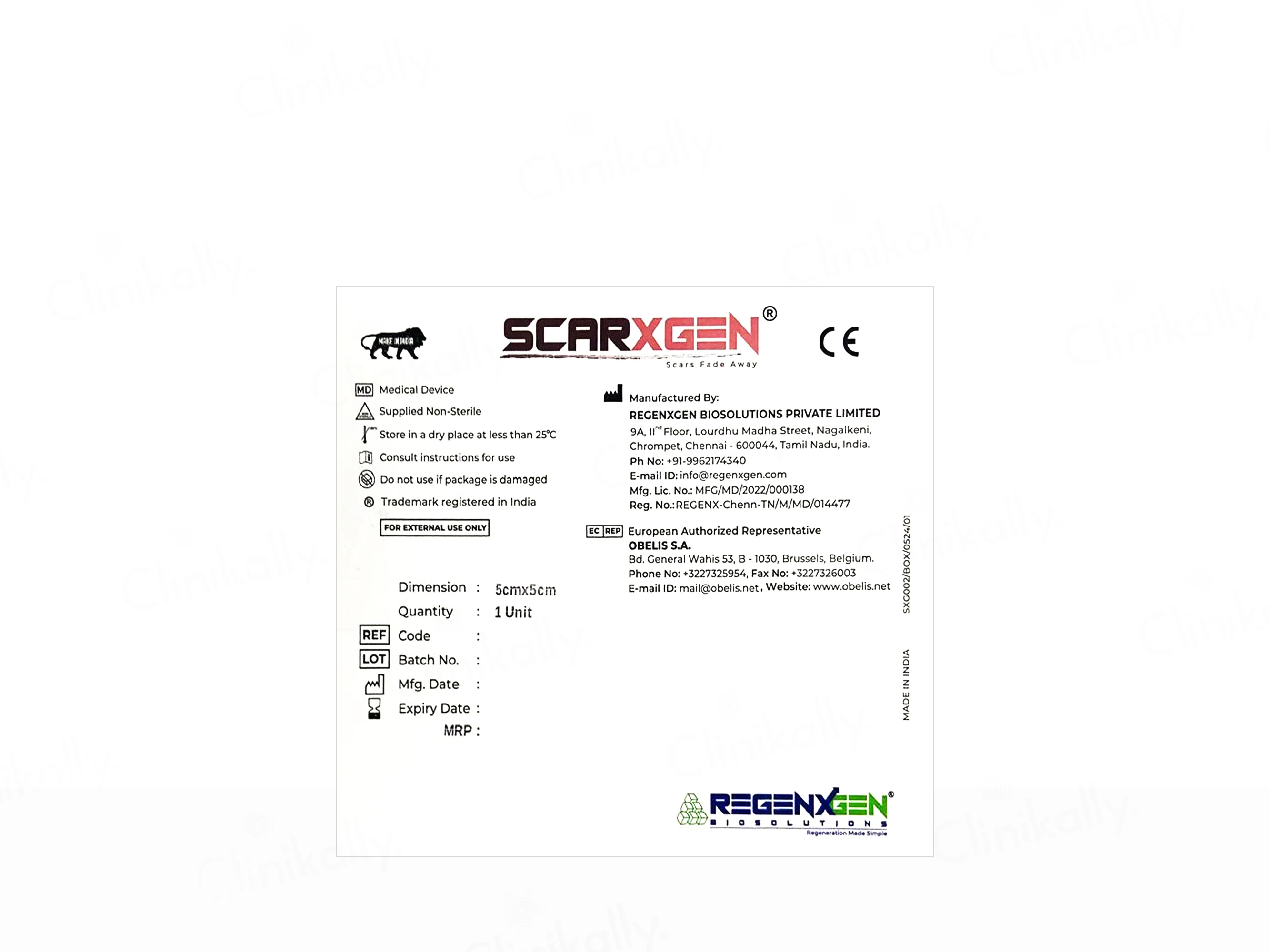 Scarxgen Silicone Gel Sheet For Hypertrophic Scars & Keloid - Image 2
