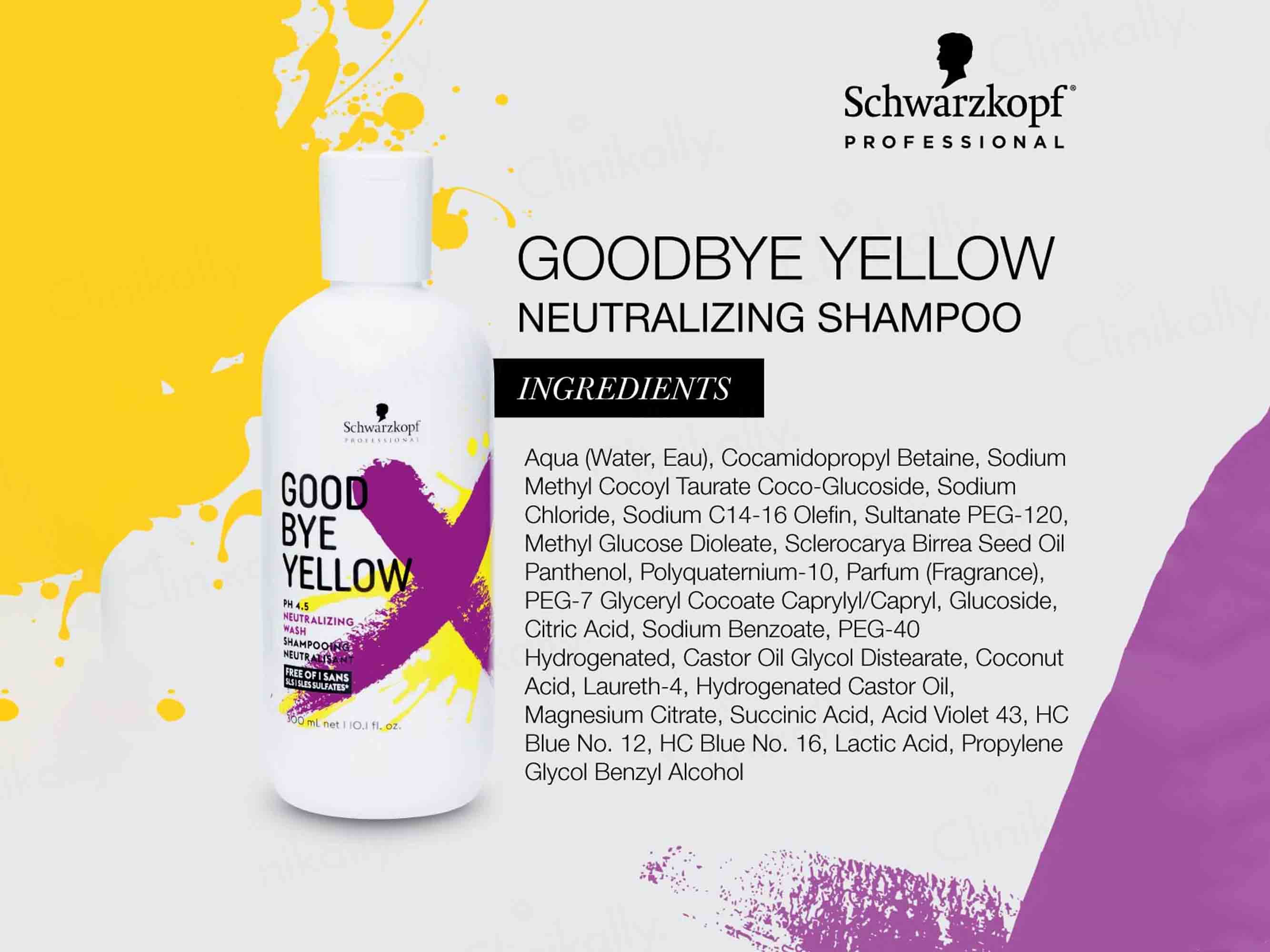 Schwarzkopf Professional Good Bye Yellow Anti-Reflet Jaune Neutralizing Bonding Wash - Image 5