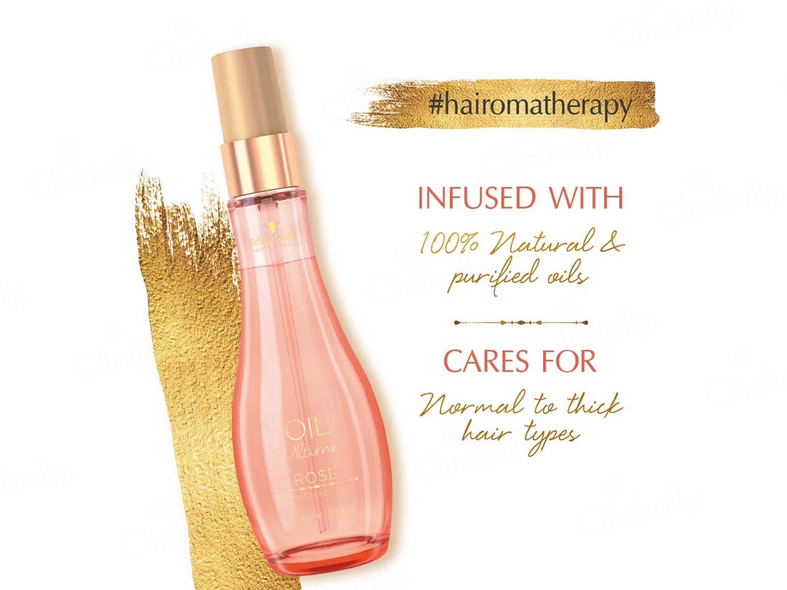 Schwarzkopf Professional Oil Ultime Rose Finishing Hair Oil - Image 3