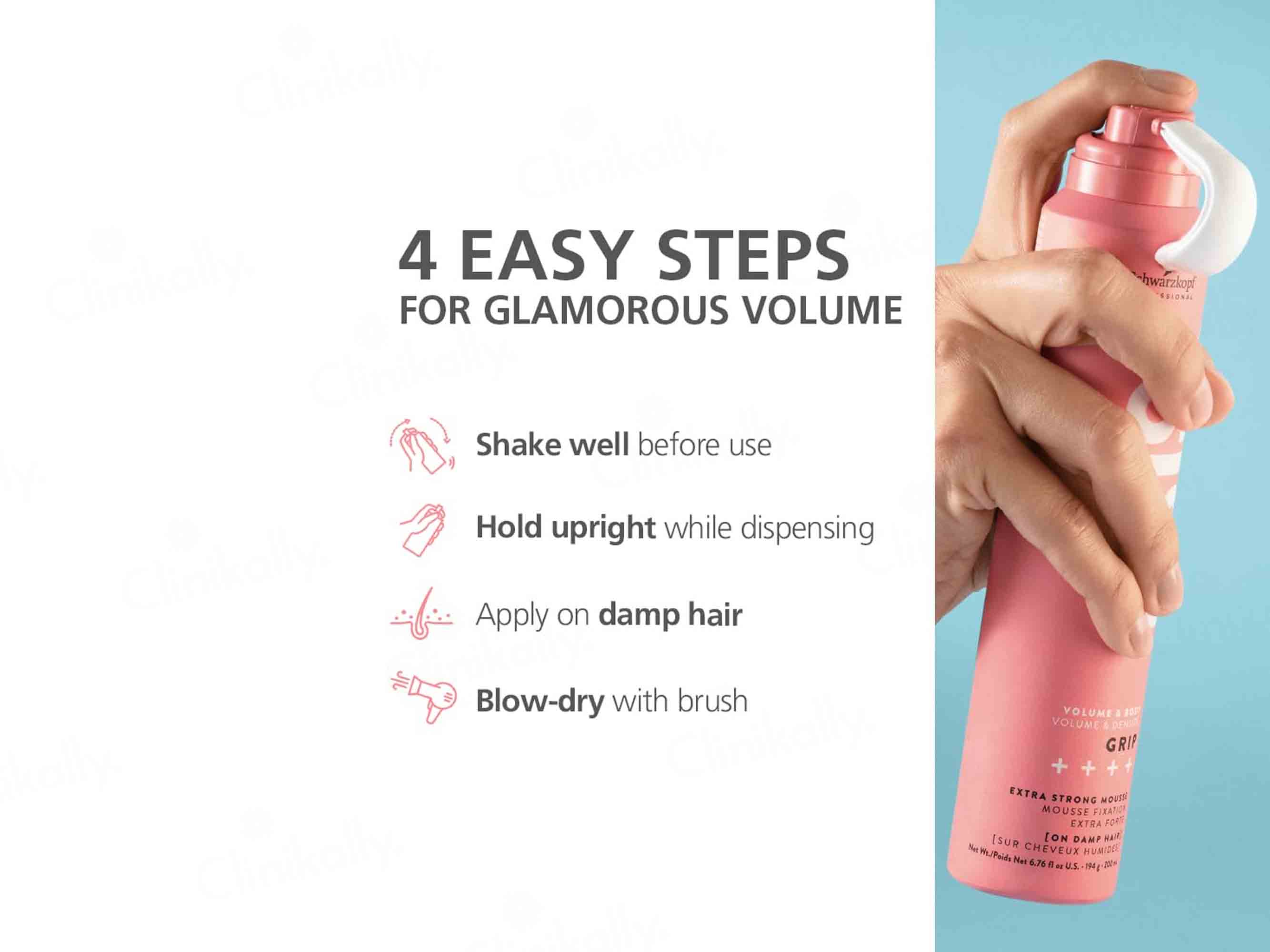Schwarzkopf Professional OSiS+ Grip Extra Strong Hair Styling Mousse - Image 7