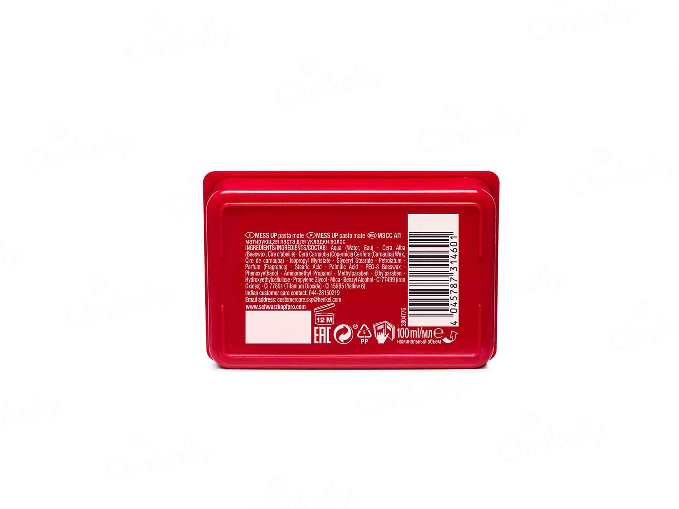 Schwarzkopf Professional OSiS+ Mess Up Matte Hair Styling Paste - Image 3