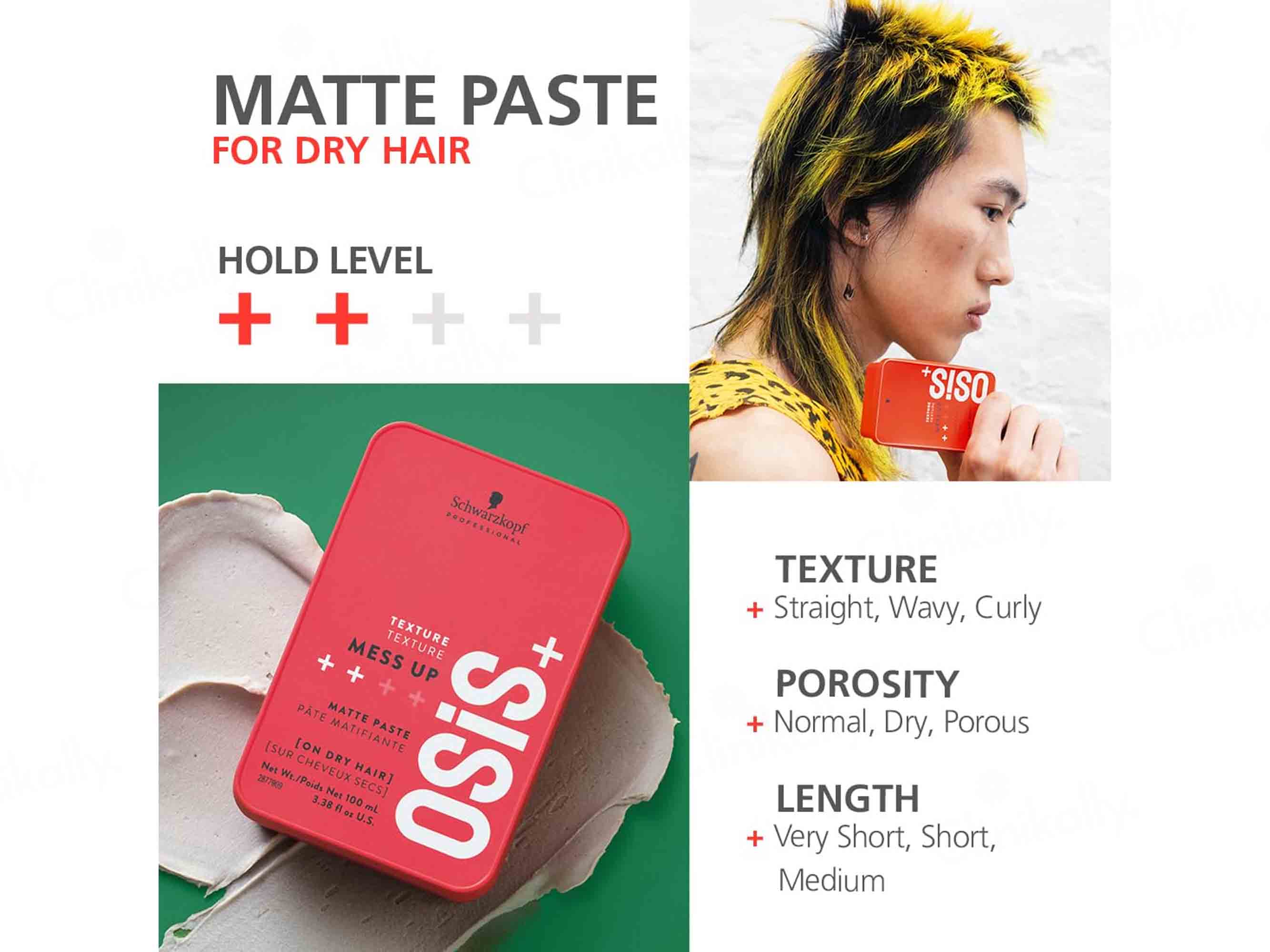 Schwarzkopf Professional OSiS+ Mess Up Matte Hair Styling Paste - Image 4