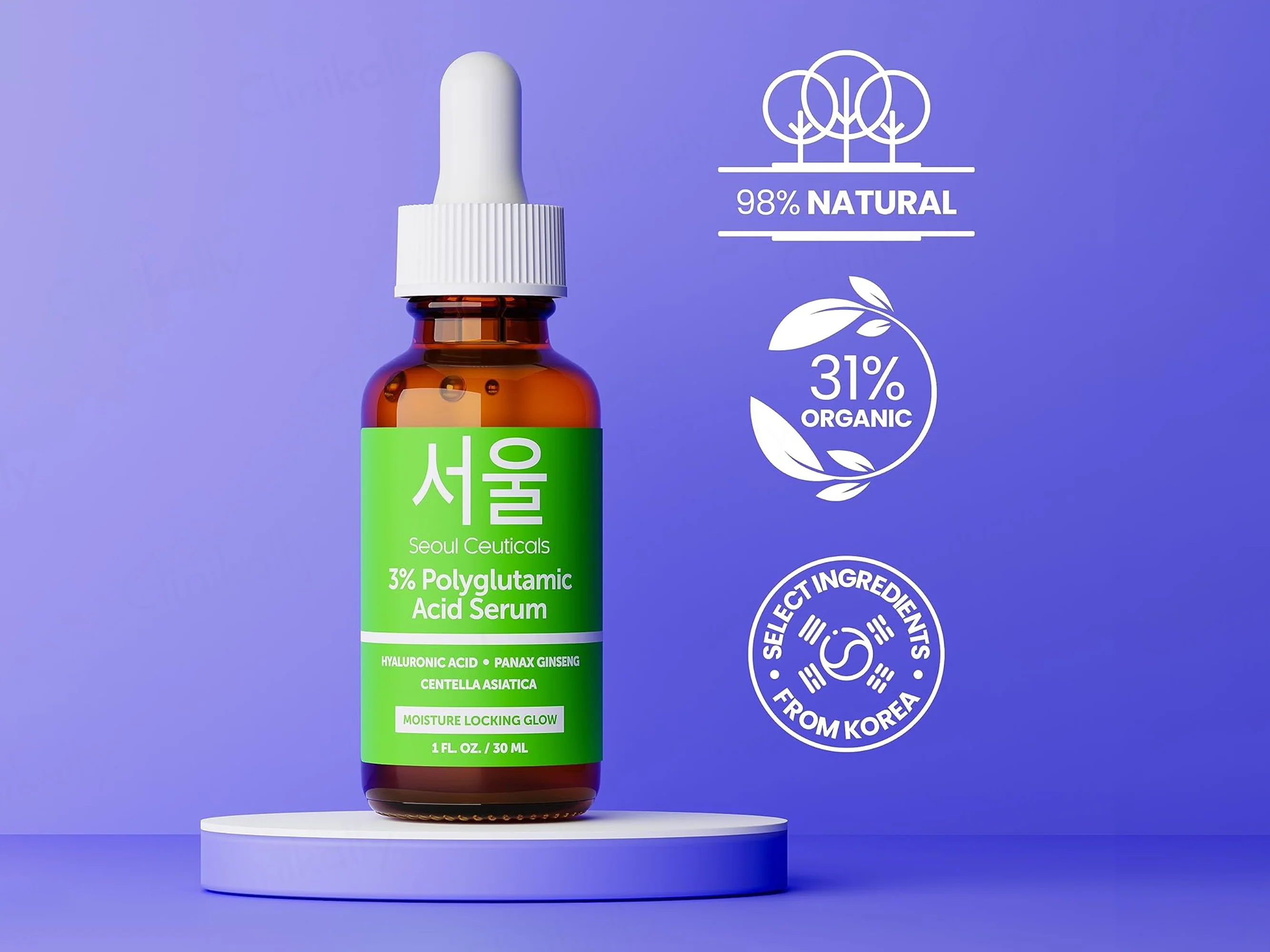 SeoulCeuticals 3% Polyglutamic Acid Face Serum - Image 3