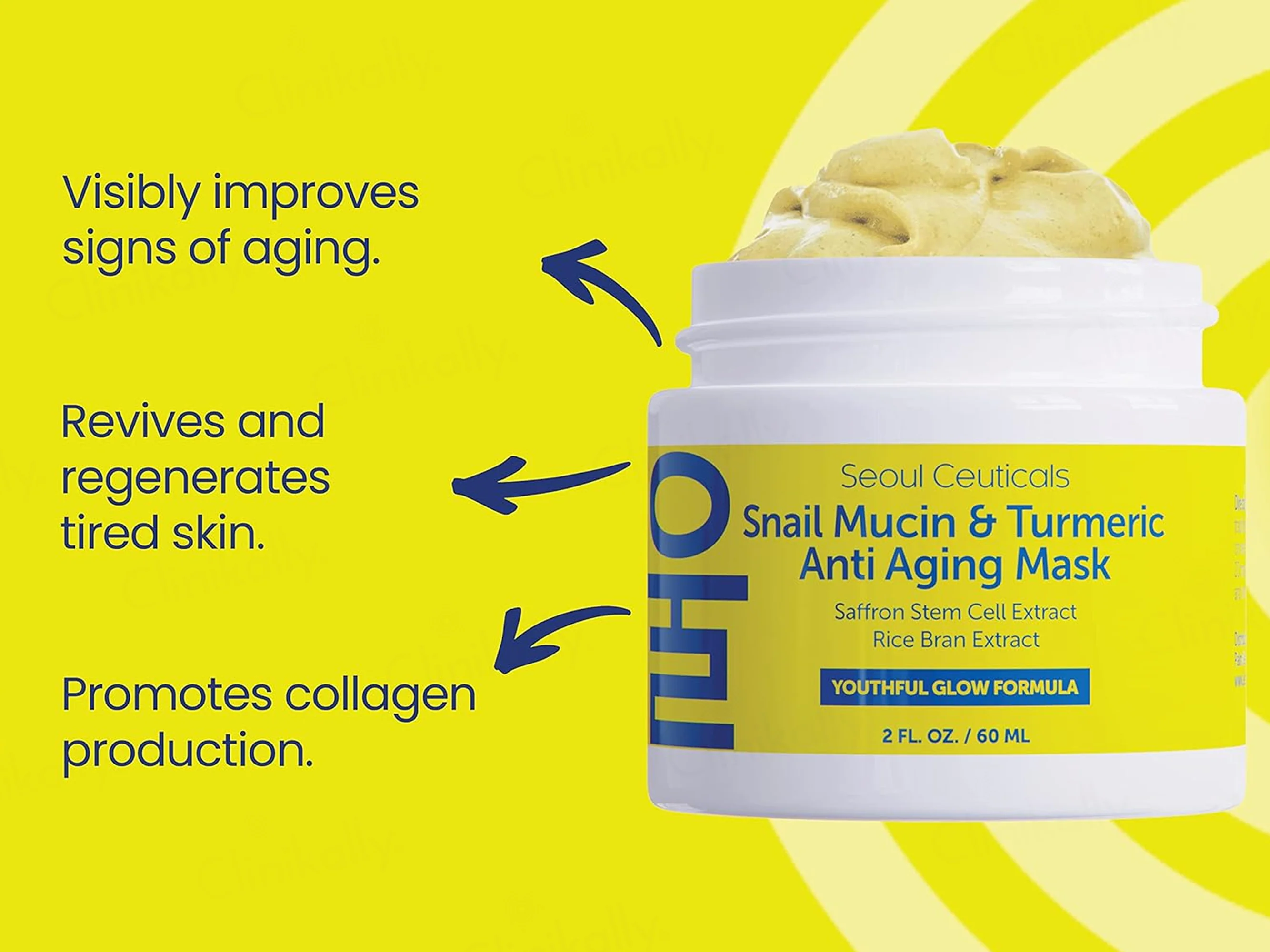 SeoulCeuticals Snail Mucin & Turmeric Anti Aging Mask - Image 8