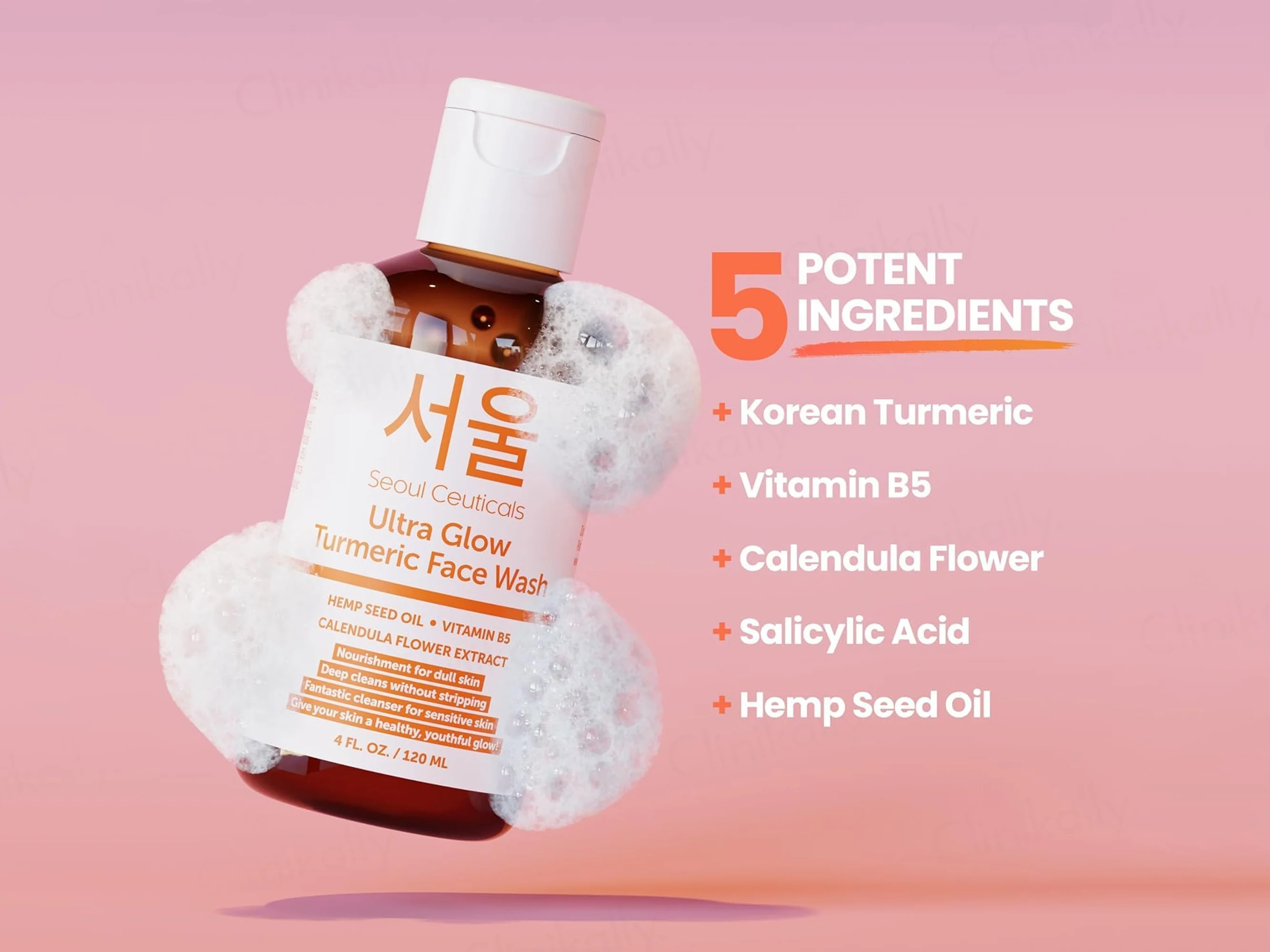 SeoulCeuticals Ultra Glow Turmeric Face Wash - Image 4